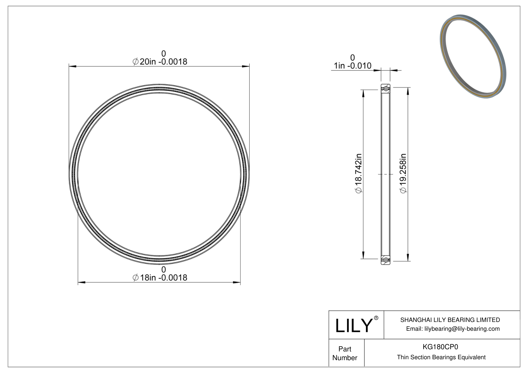 KG180CP0 Constant Section (CS) Bearings cad drawing