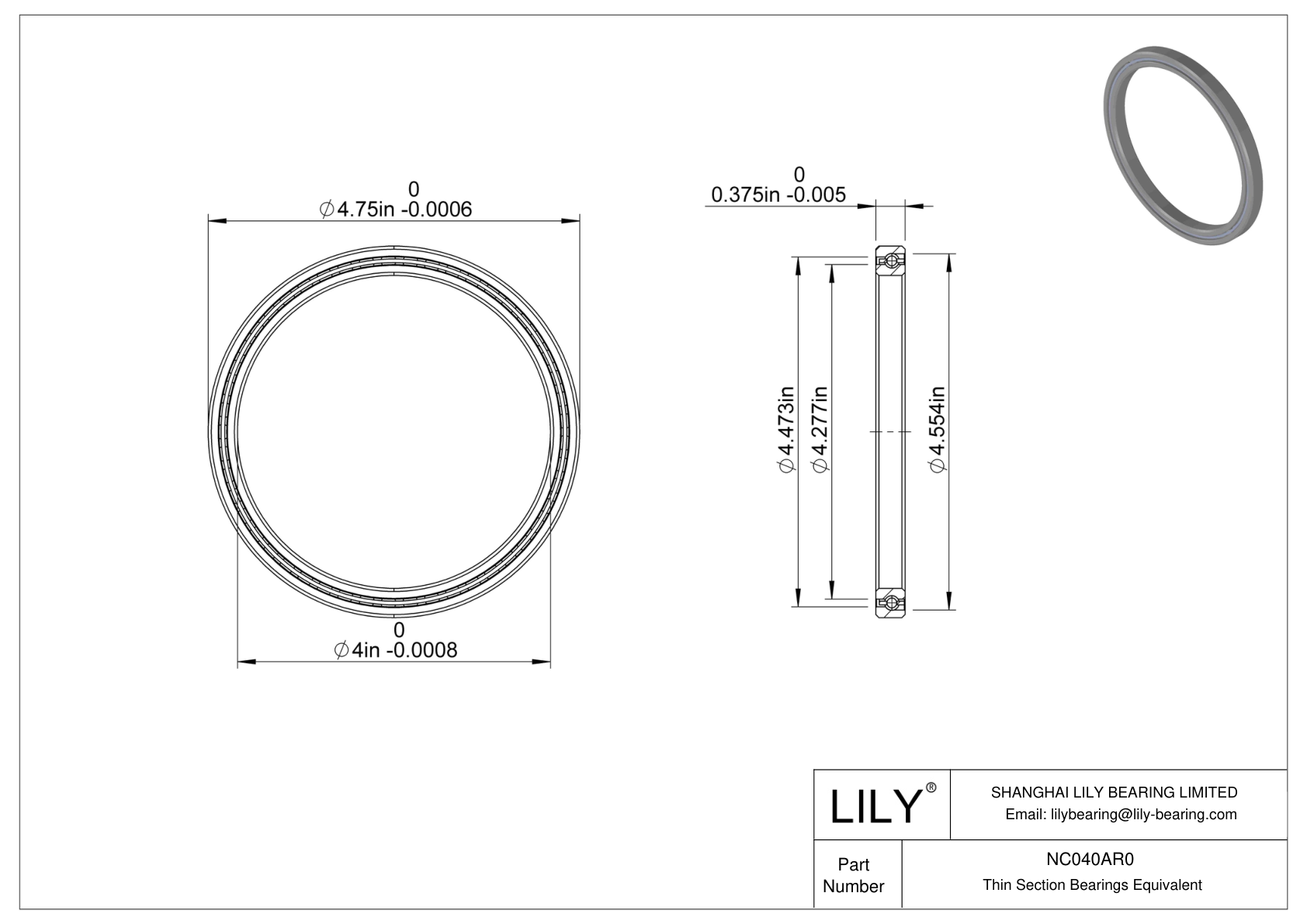 NC040AR0 Constant Section (CS) Bearings cad drawing