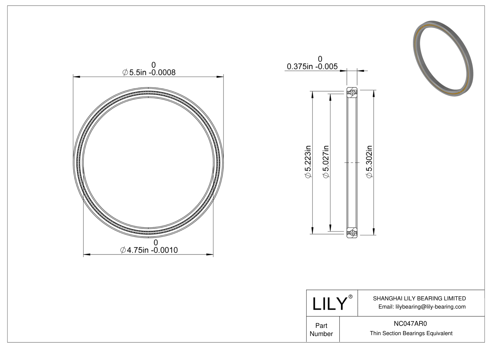 NC047AR0 Constant Section (CS) Bearings cad drawing