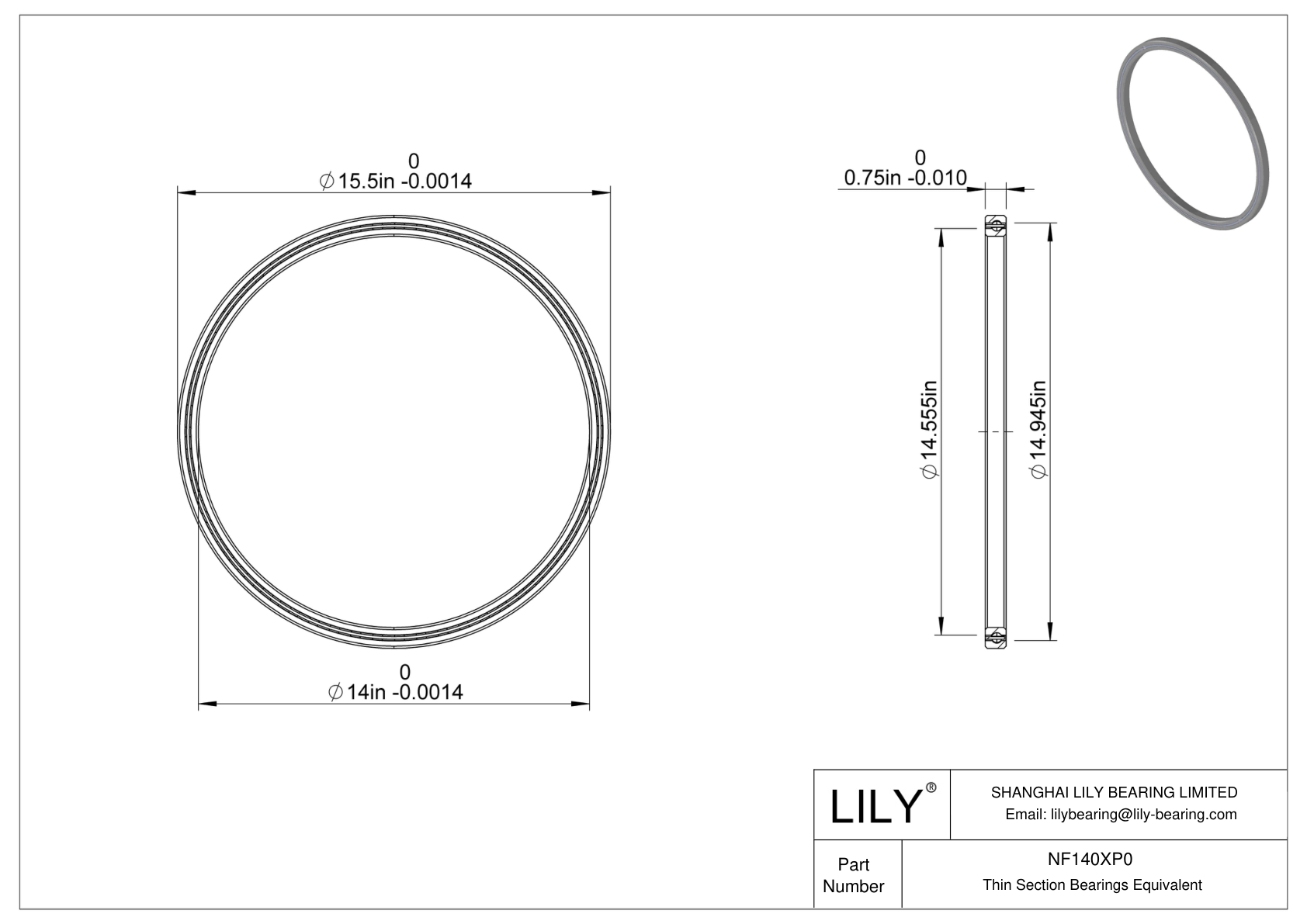 NF140XP0 Constant Section (CS) Bearings cad drawing
