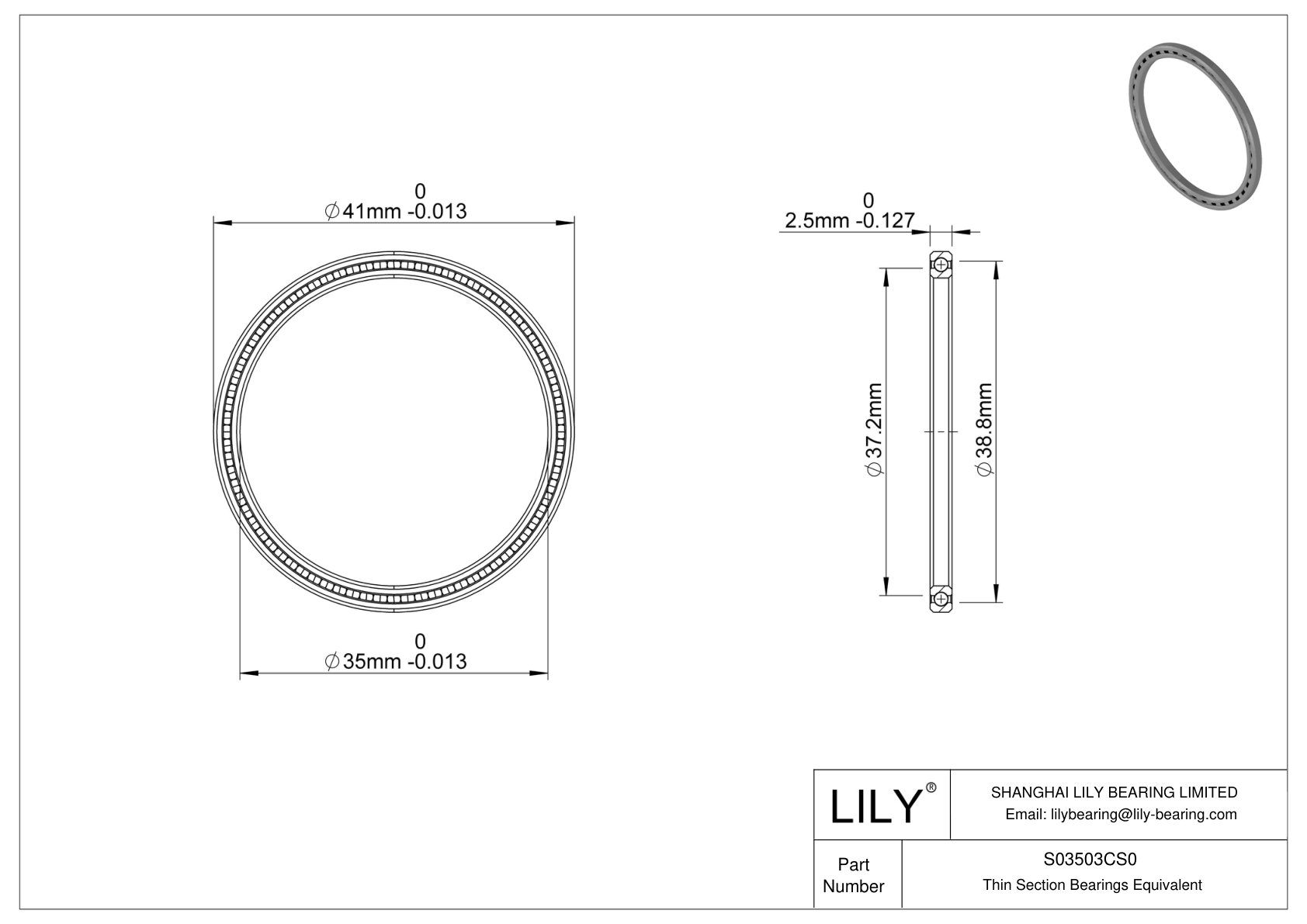 S03503CS0 Constant Section (CS) Bearings cad drawing