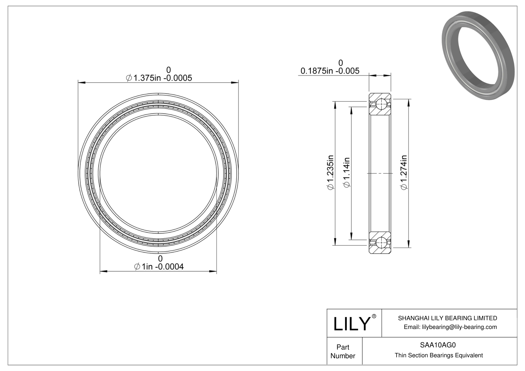 SAA10AG0 Constant Section (CS) Bearings cad drawing