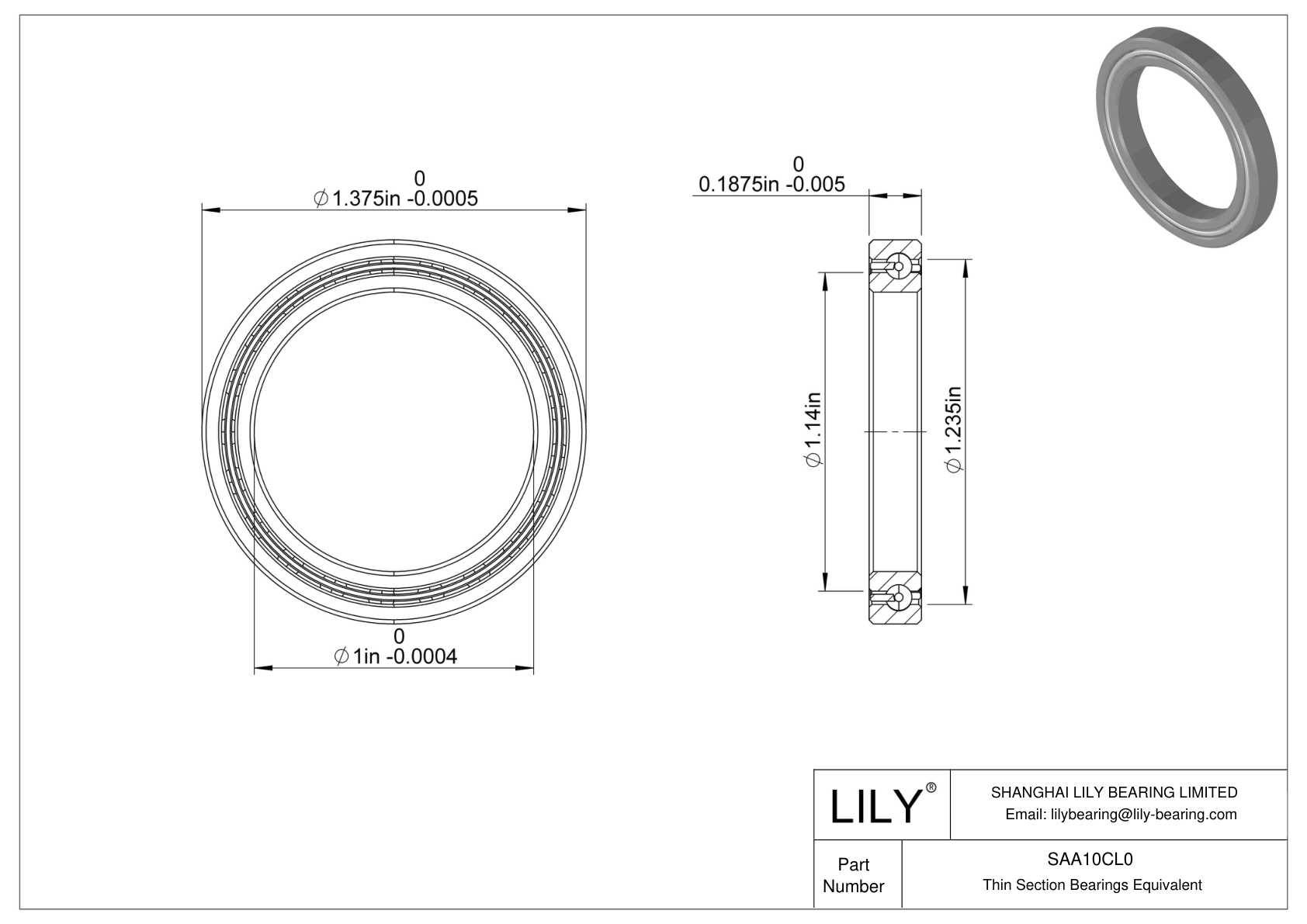SAA10CL0 Constant Section (CS) Bearings cad drawing