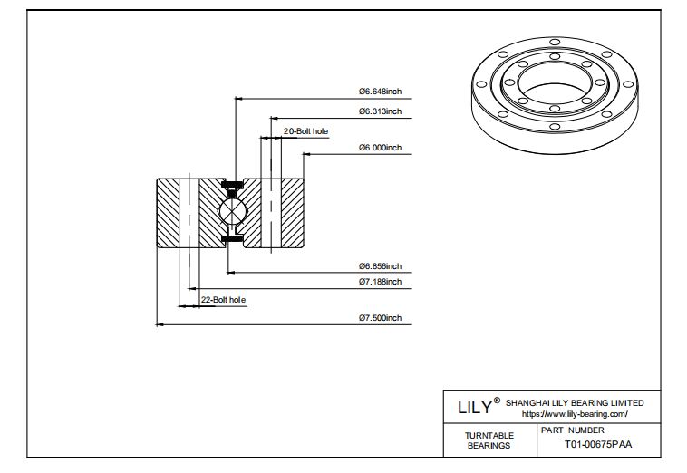 T01-00675PAA RealiSlim TT Turntable Bearings cad drawing