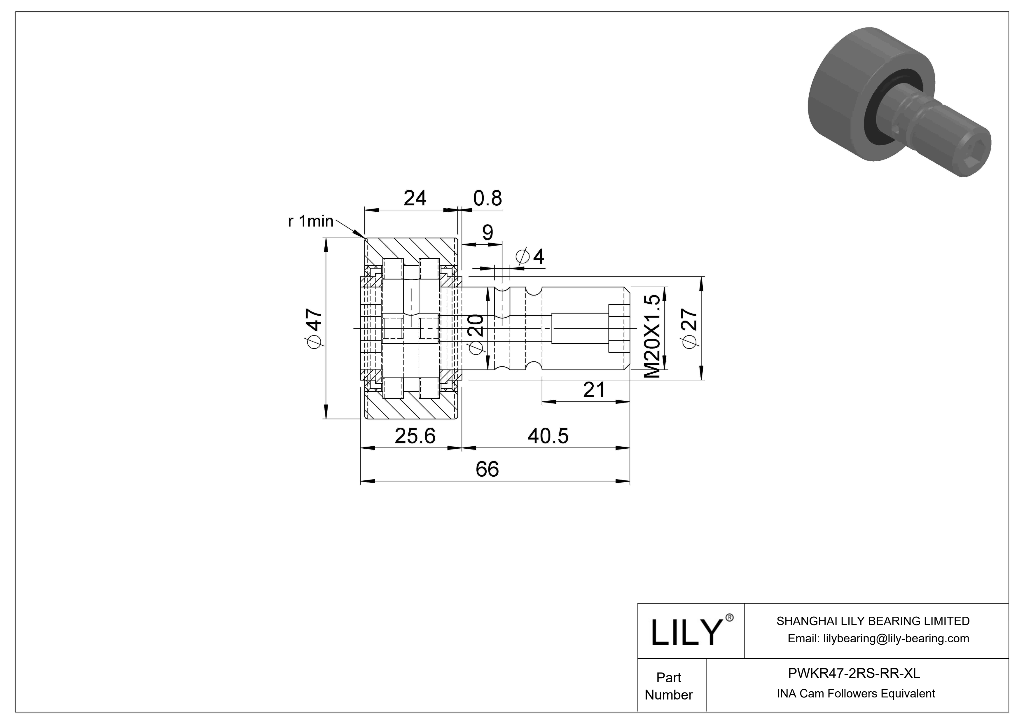 PWKR47-2RS-RR-XL Seguidor de leva cad drawing