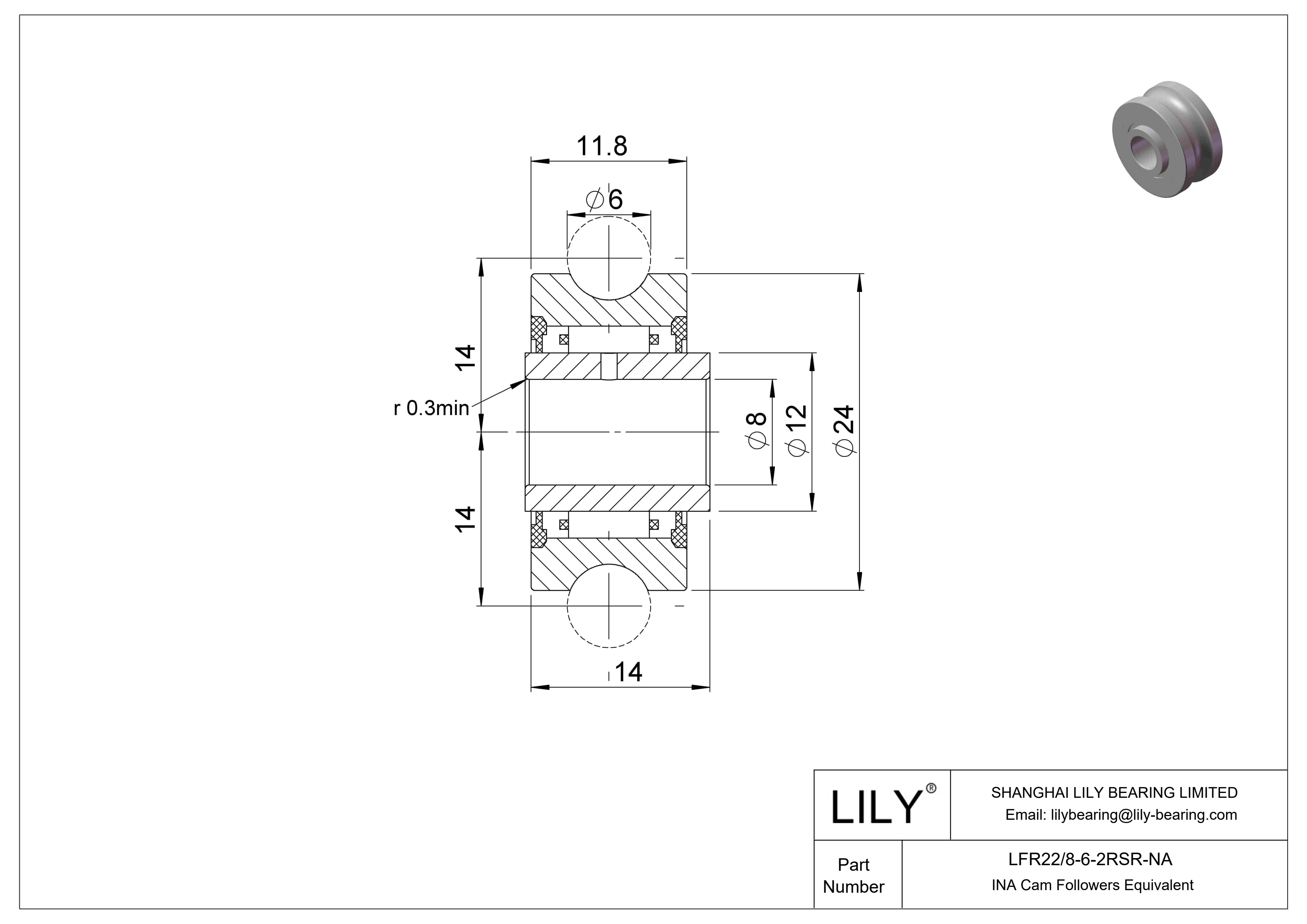 LFR22/8-6-2RSR-NA Seguidores de levas especiales cad drawing