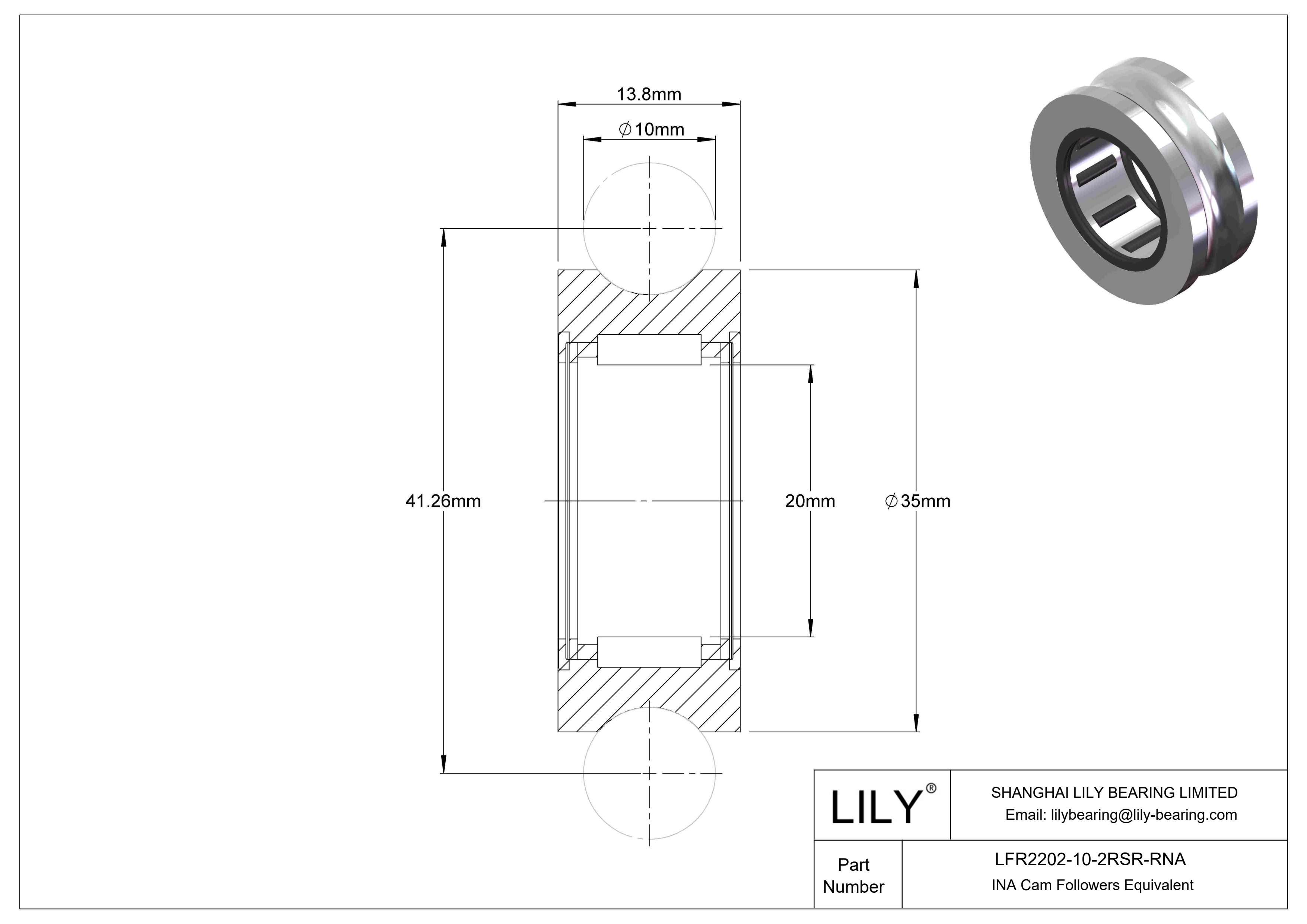 LFR2202-10-2RSR-RNA 特殊凸轮从动件 cad drawing