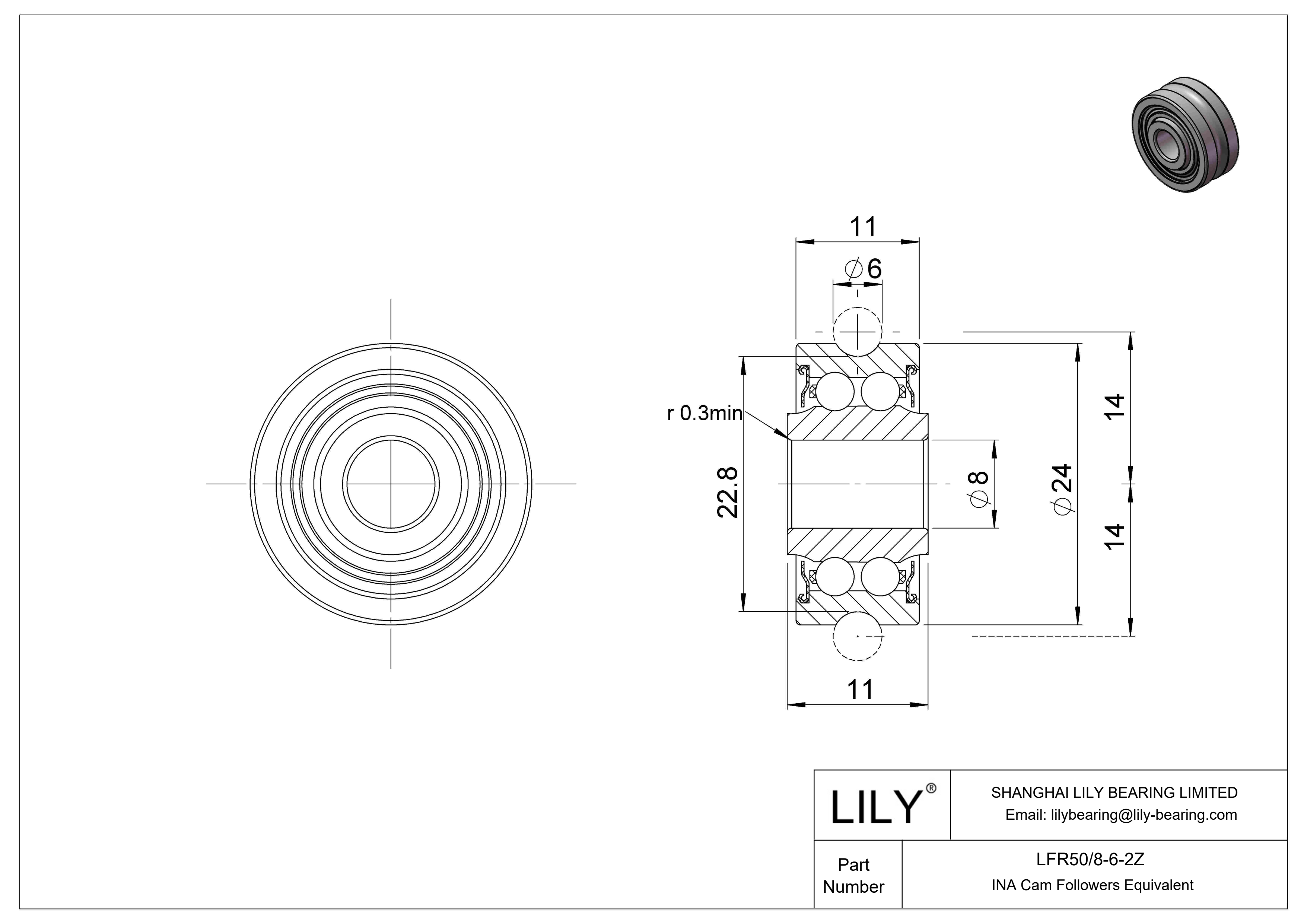 LFR50/8-6-2Z Seguidores de levas especiales cad drawing