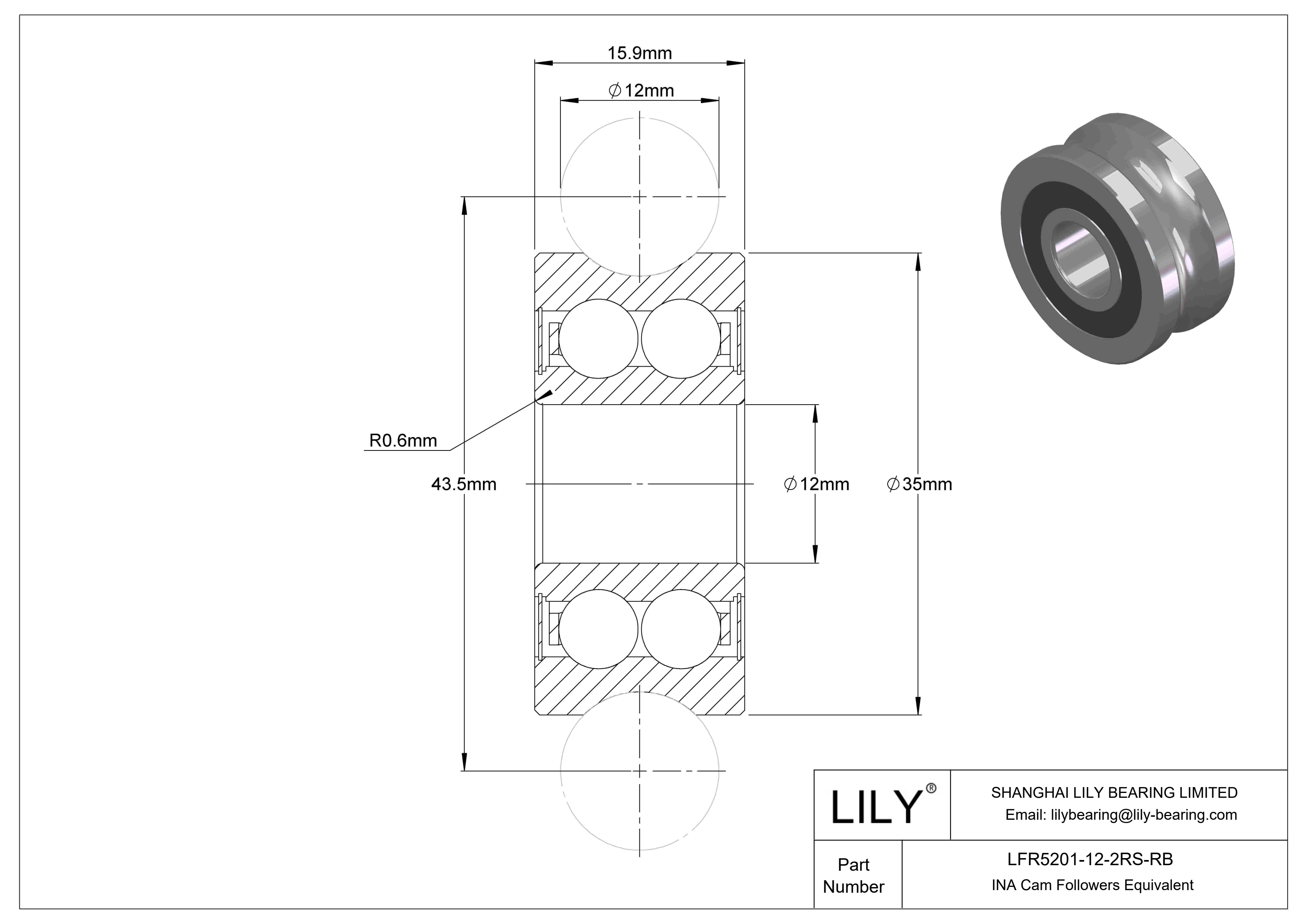 LFR5201-12-2RS-RB 特殊凸轮从动件 cad drawing