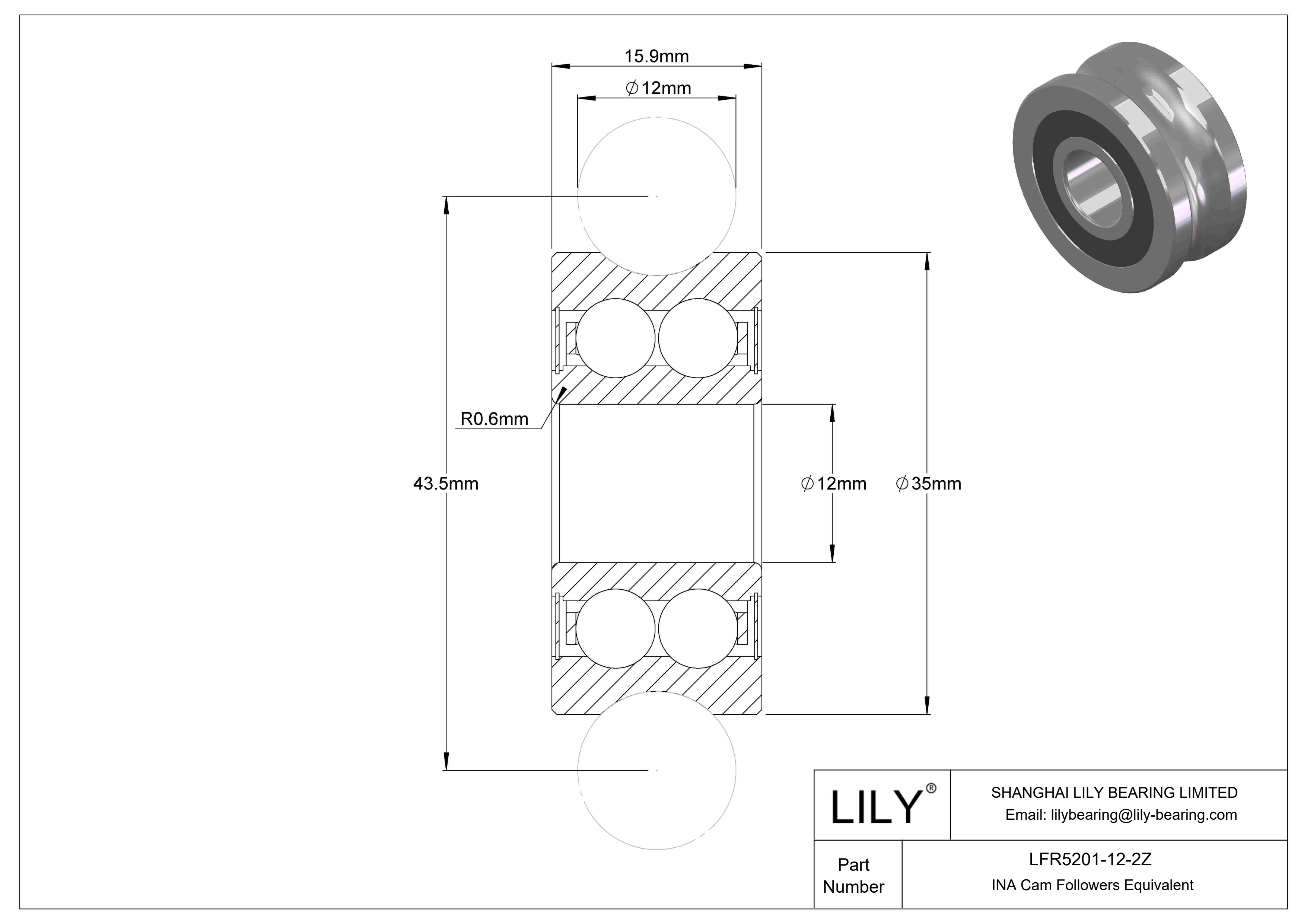 LFR5201-12-2Z 特殊凸轮从动件 cad drawing