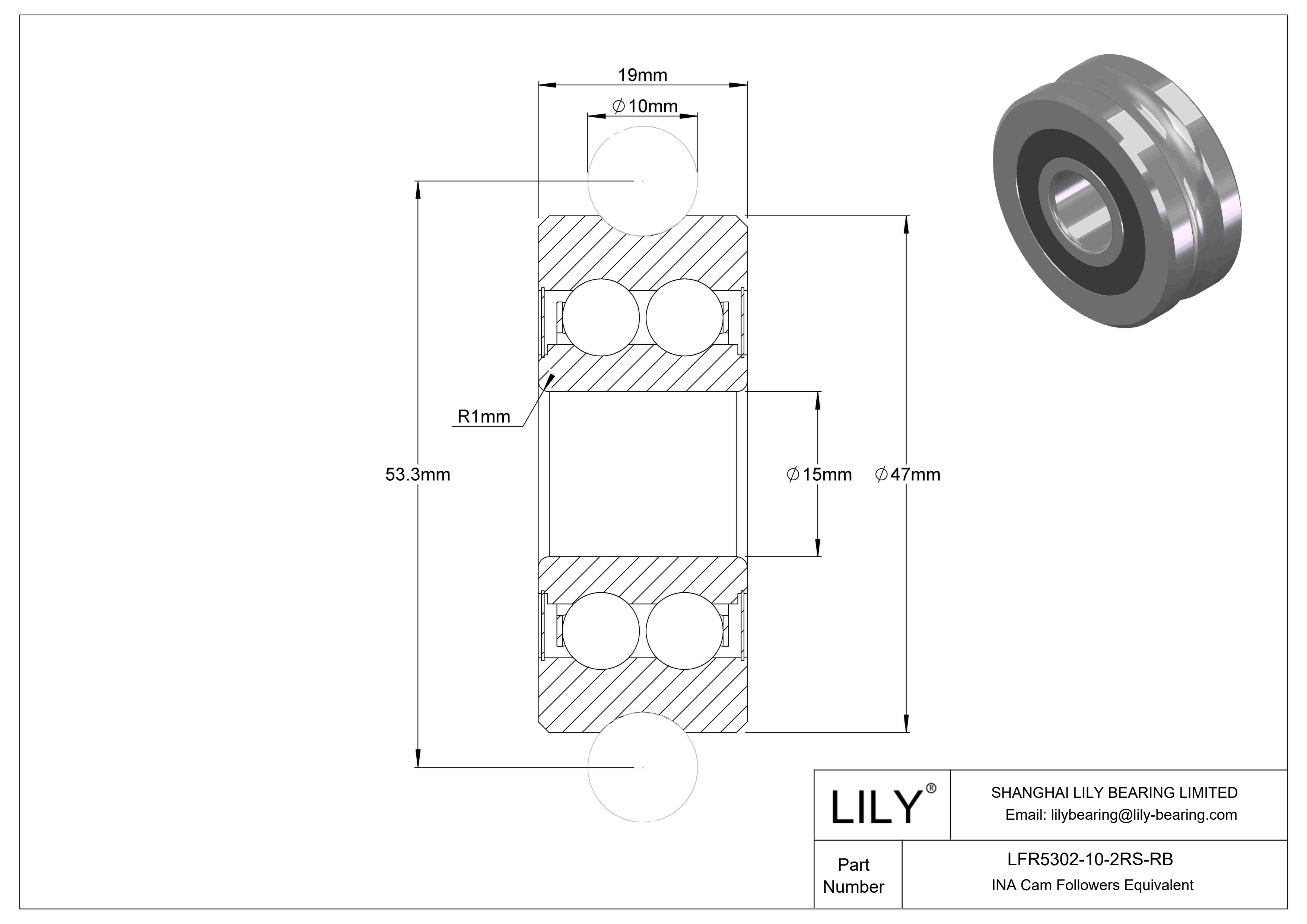 LFR5302-10-2RS-RB 特殊凸轮从动件 cad drawing