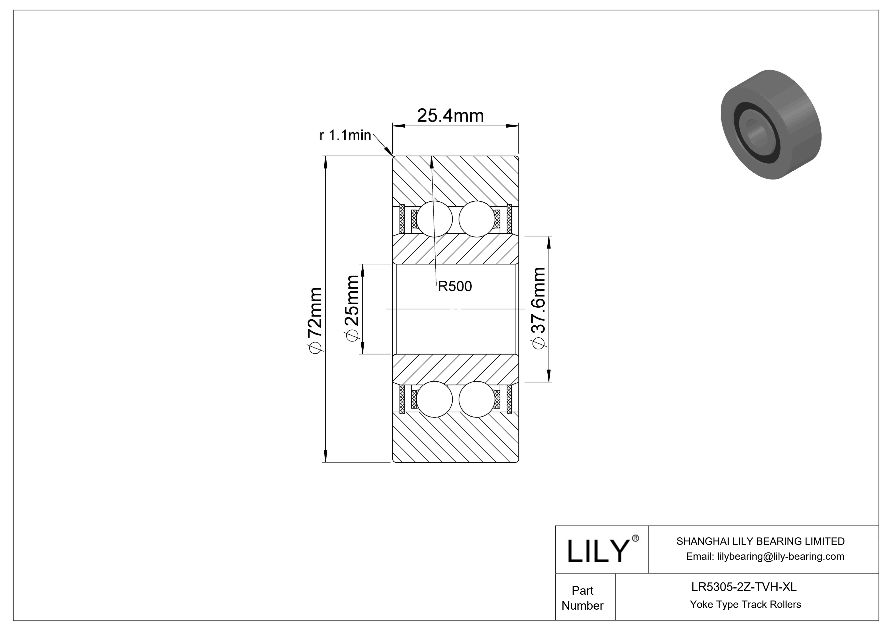 LR5305-2Z-TVH-XL 轭凸轮从动件 cad drawing