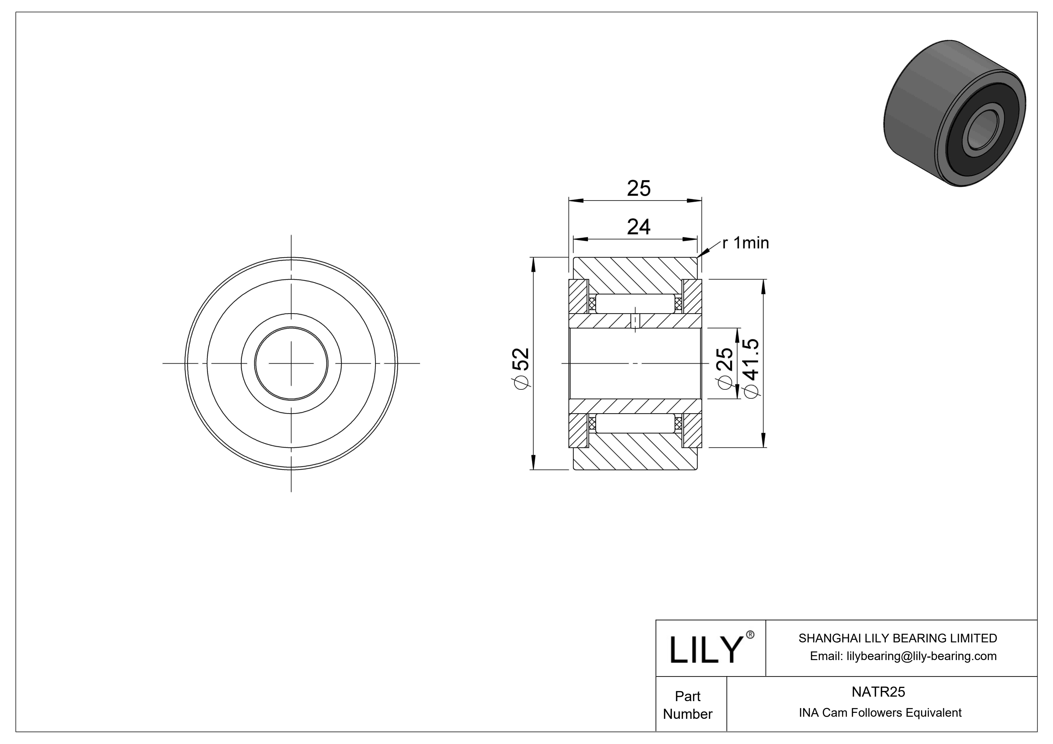 NATR25 轭凸轮从动件 cad drawing