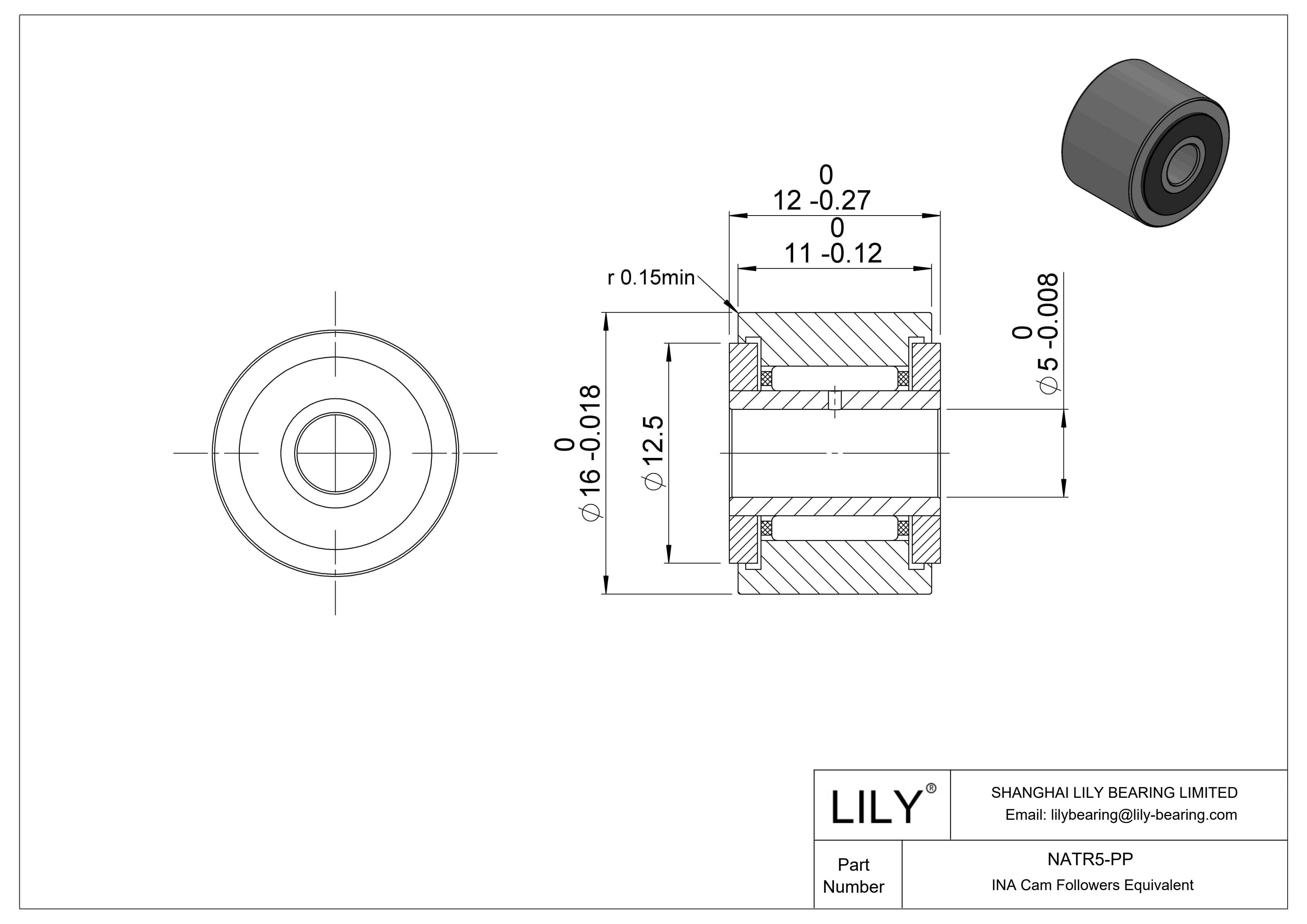 NATR5-PP Yugo seguidor de leva cad drawing