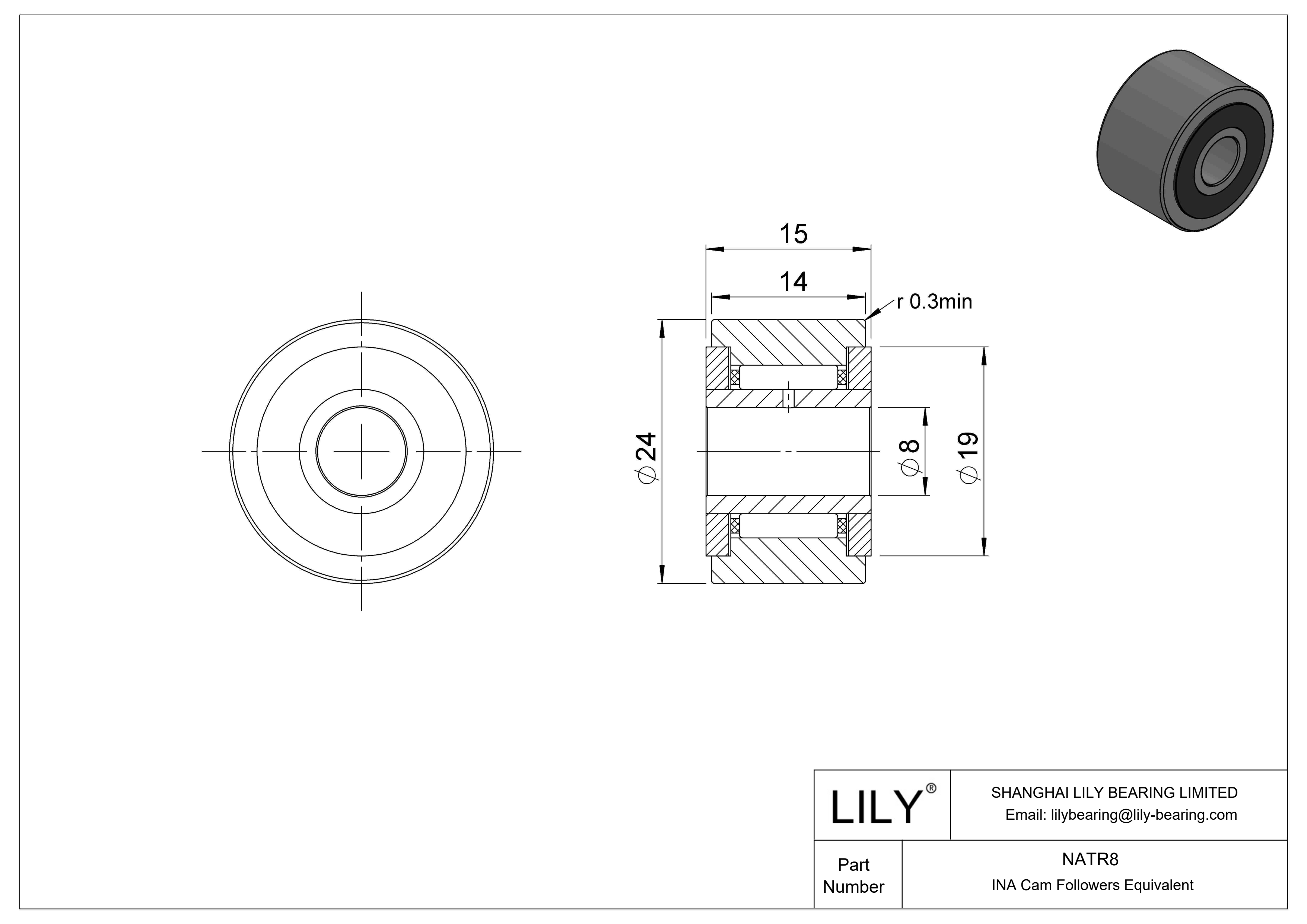 NATR8 轭凸轮从动件 cad drawing