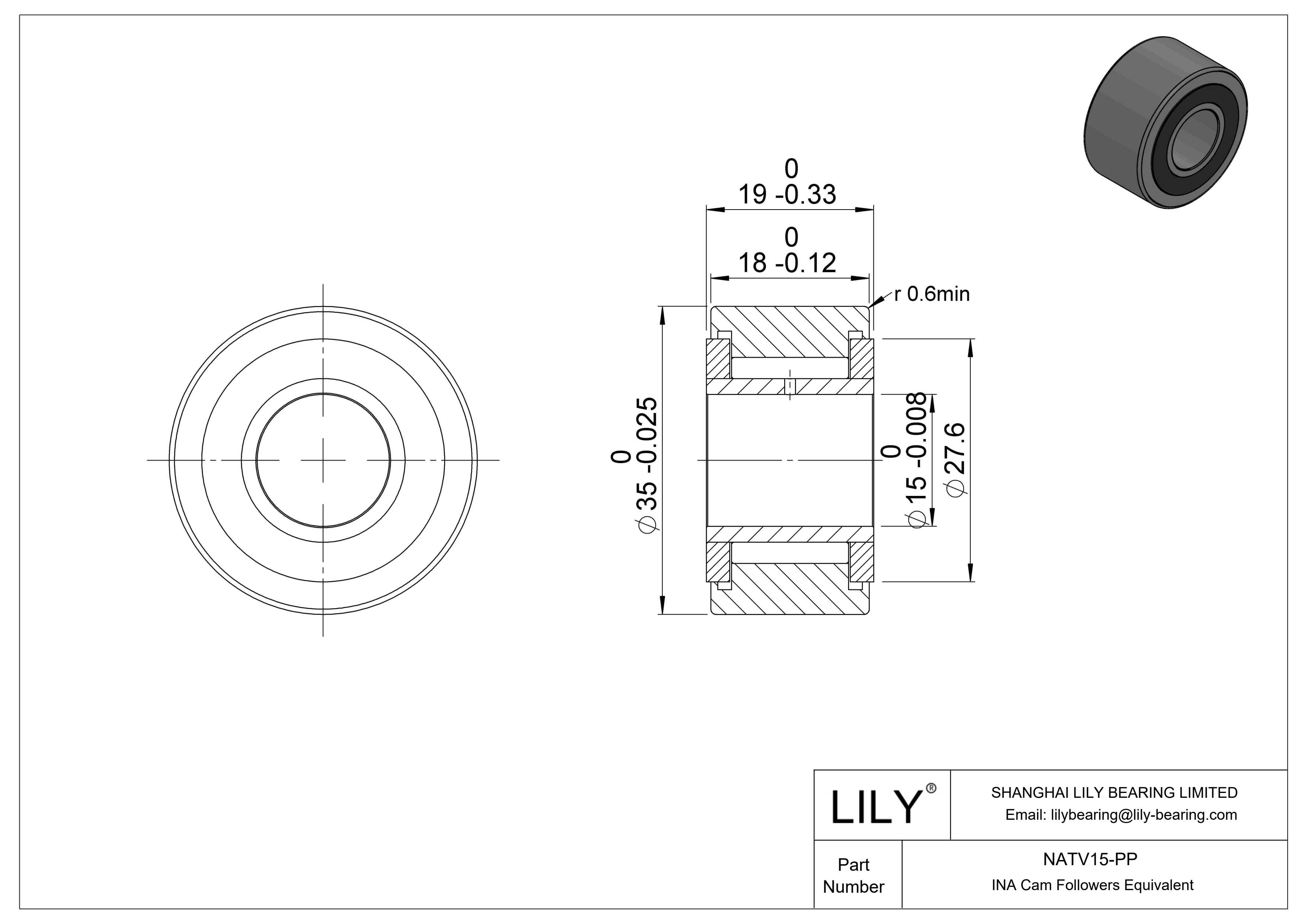 NATV15-PP 轭凸轮从动件 cad drawing