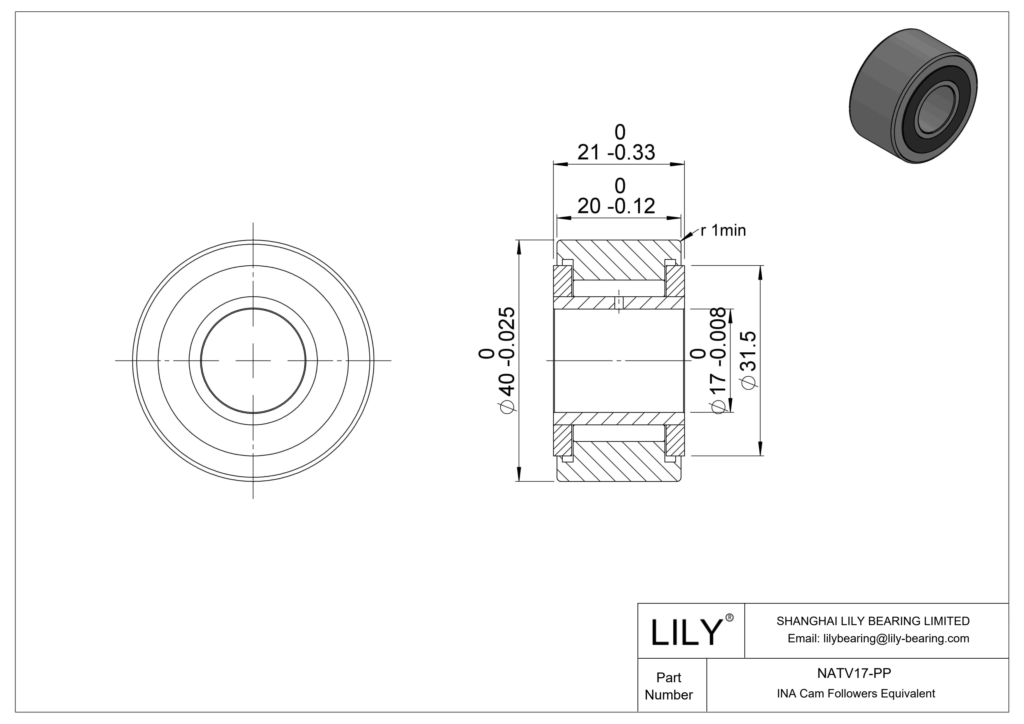 NATV17-PP Yugo seguidor de leva cad drawing