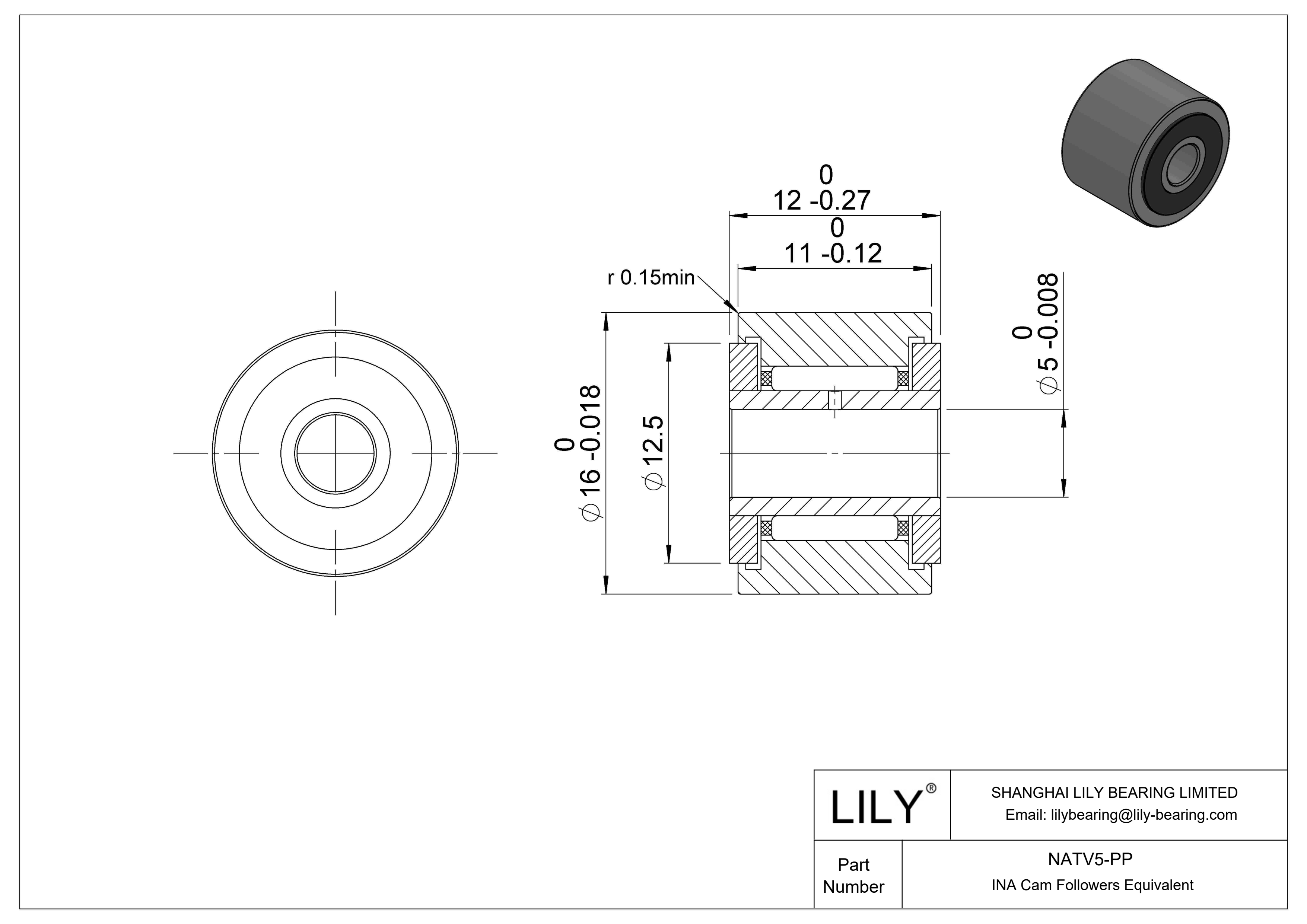 NATV5-PP 轭凸轮从动件 cad drawing