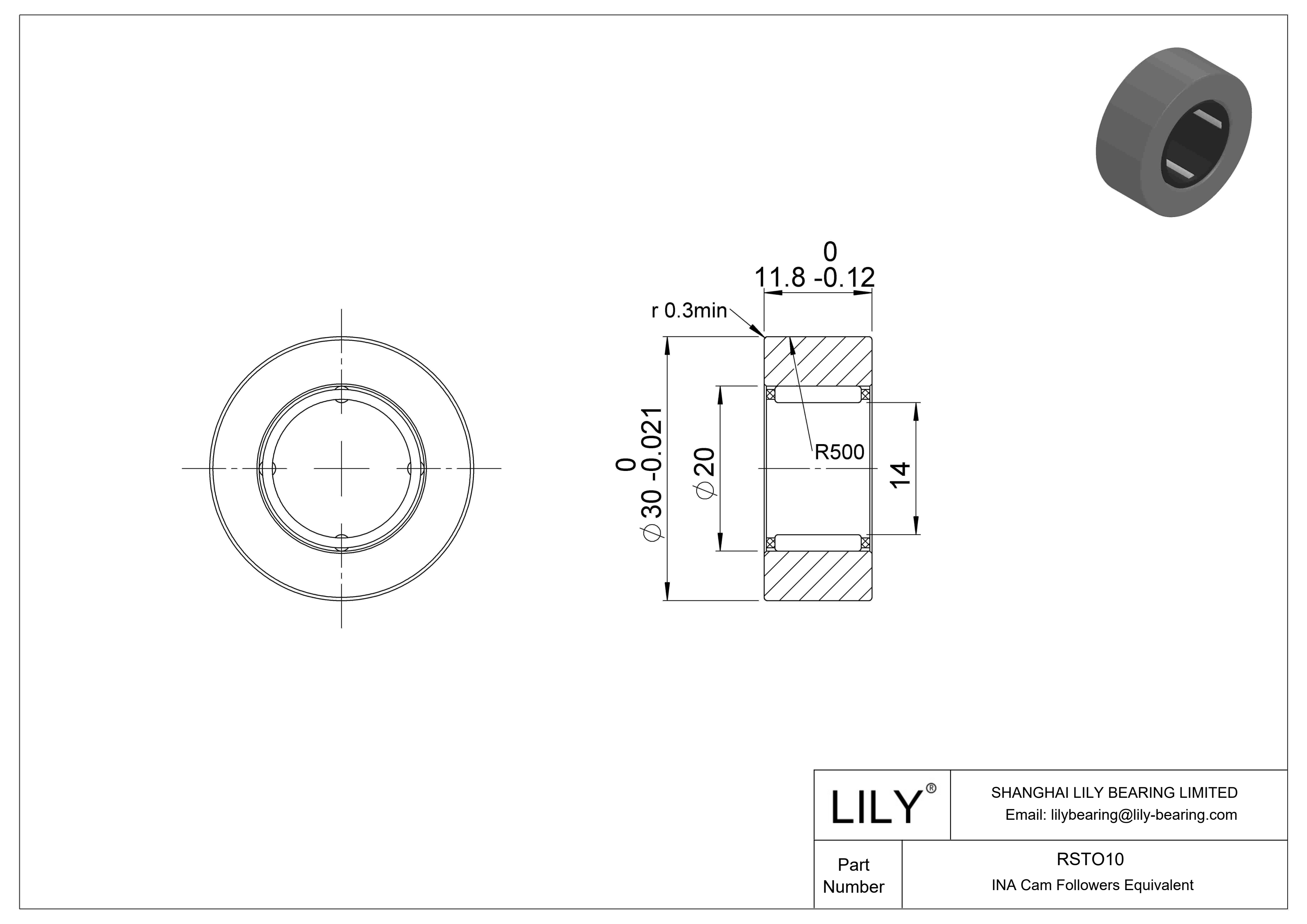 RSTO10 轭凸轮从动件 cad drawing