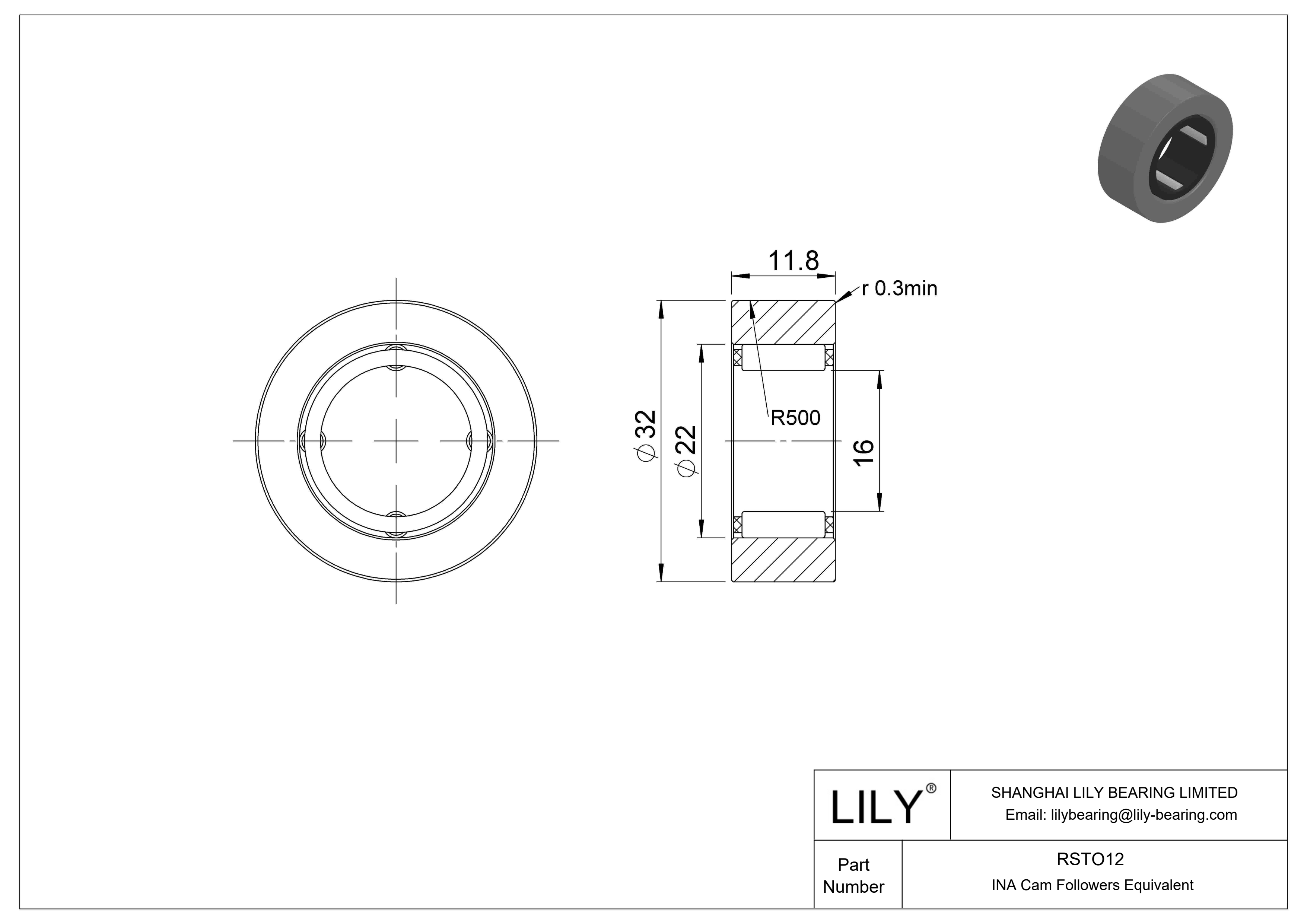 RSTO12 Yugo seguidor de leva cad drawing