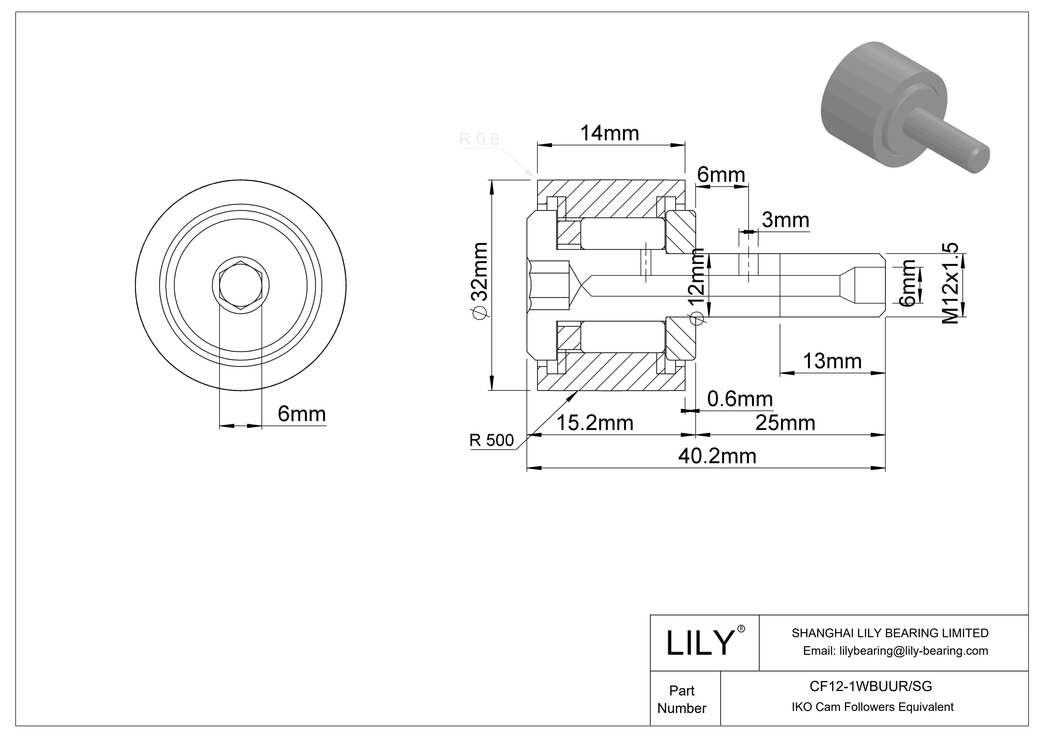 CF12-1WBUUR/SG 特殊凸轮从动件 cad drawing