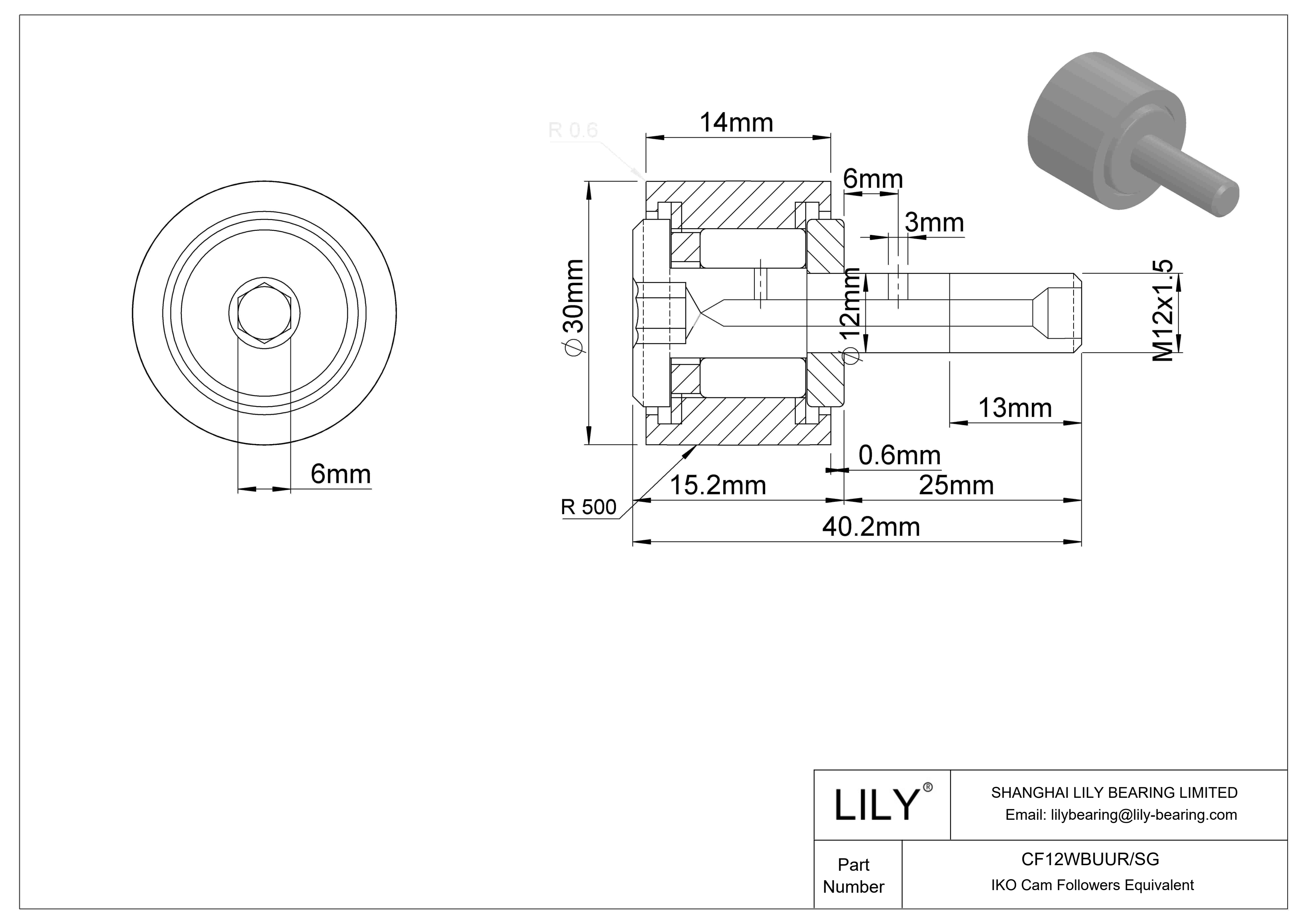 CF12WBUUR/SG 特殊凸轮从动件 cad drawing