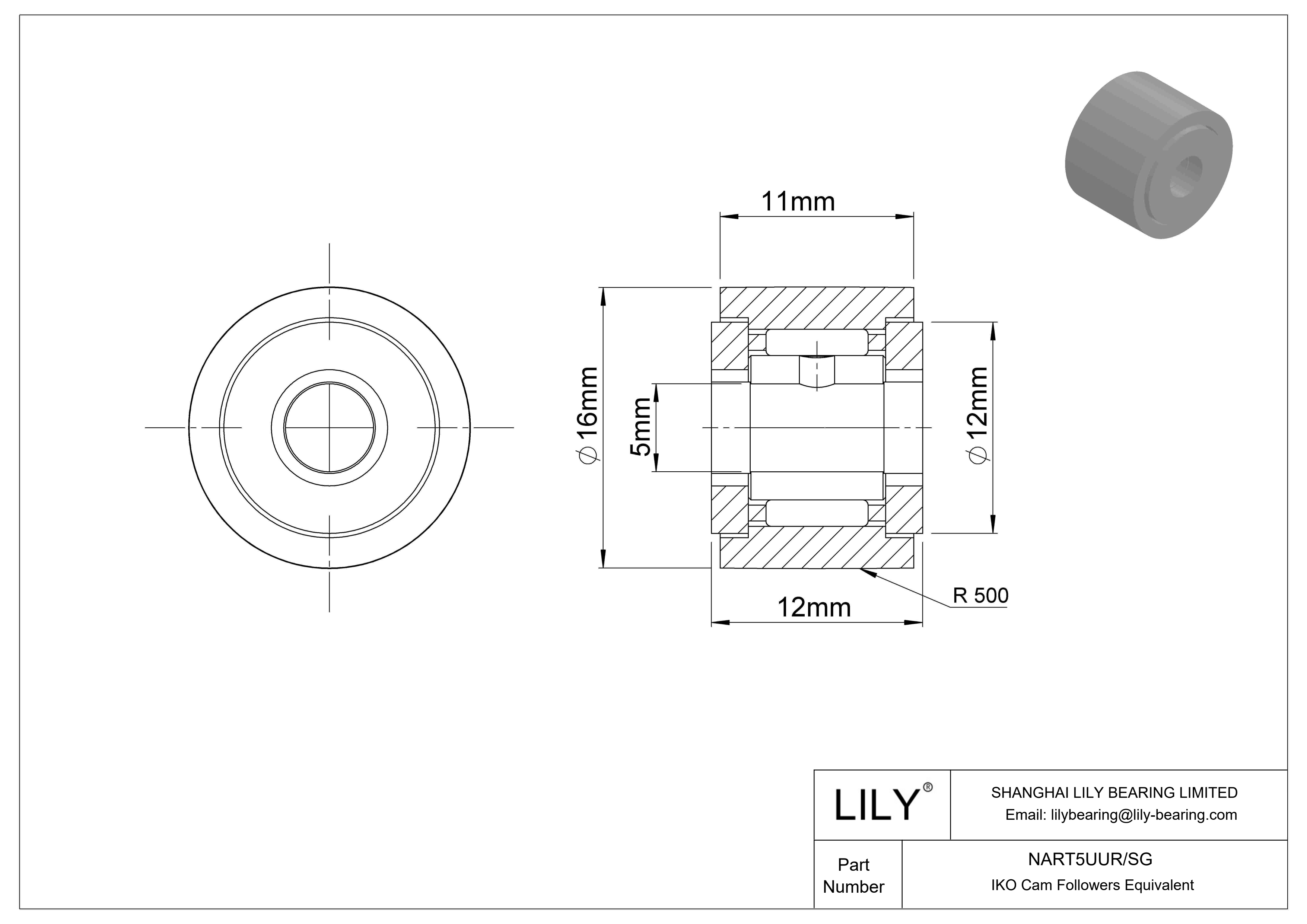 NART5UUR/SG Seguidores de levas especiales cad drawing