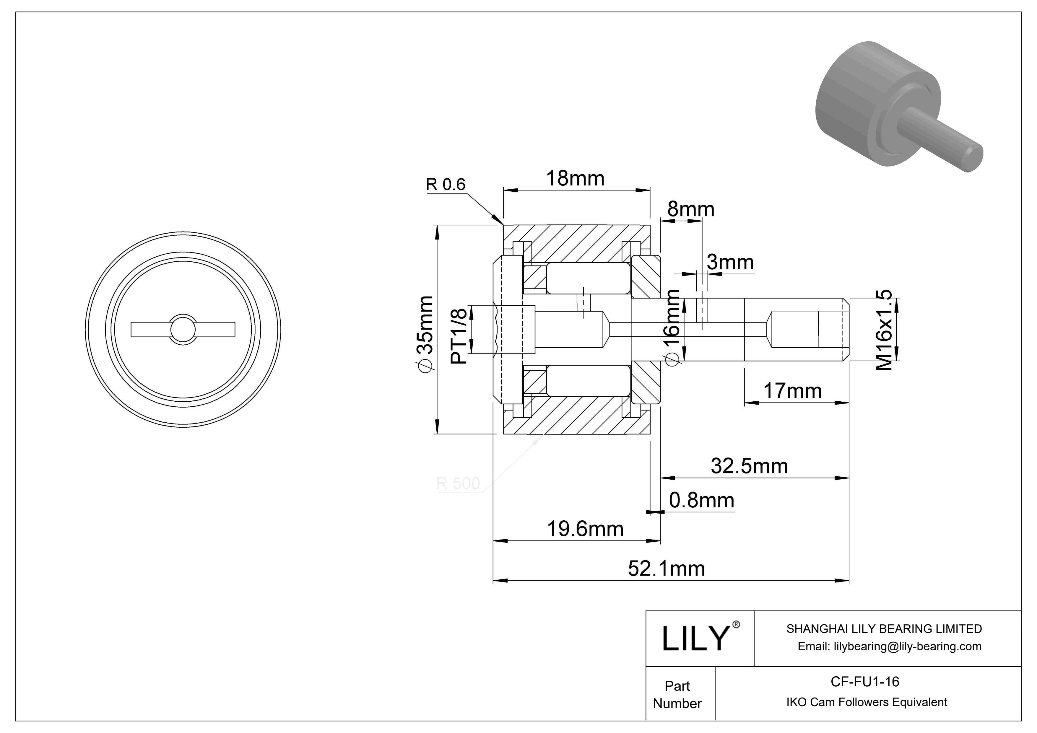 CF-FU1-16 Seguidores de levas especiales cad drawing