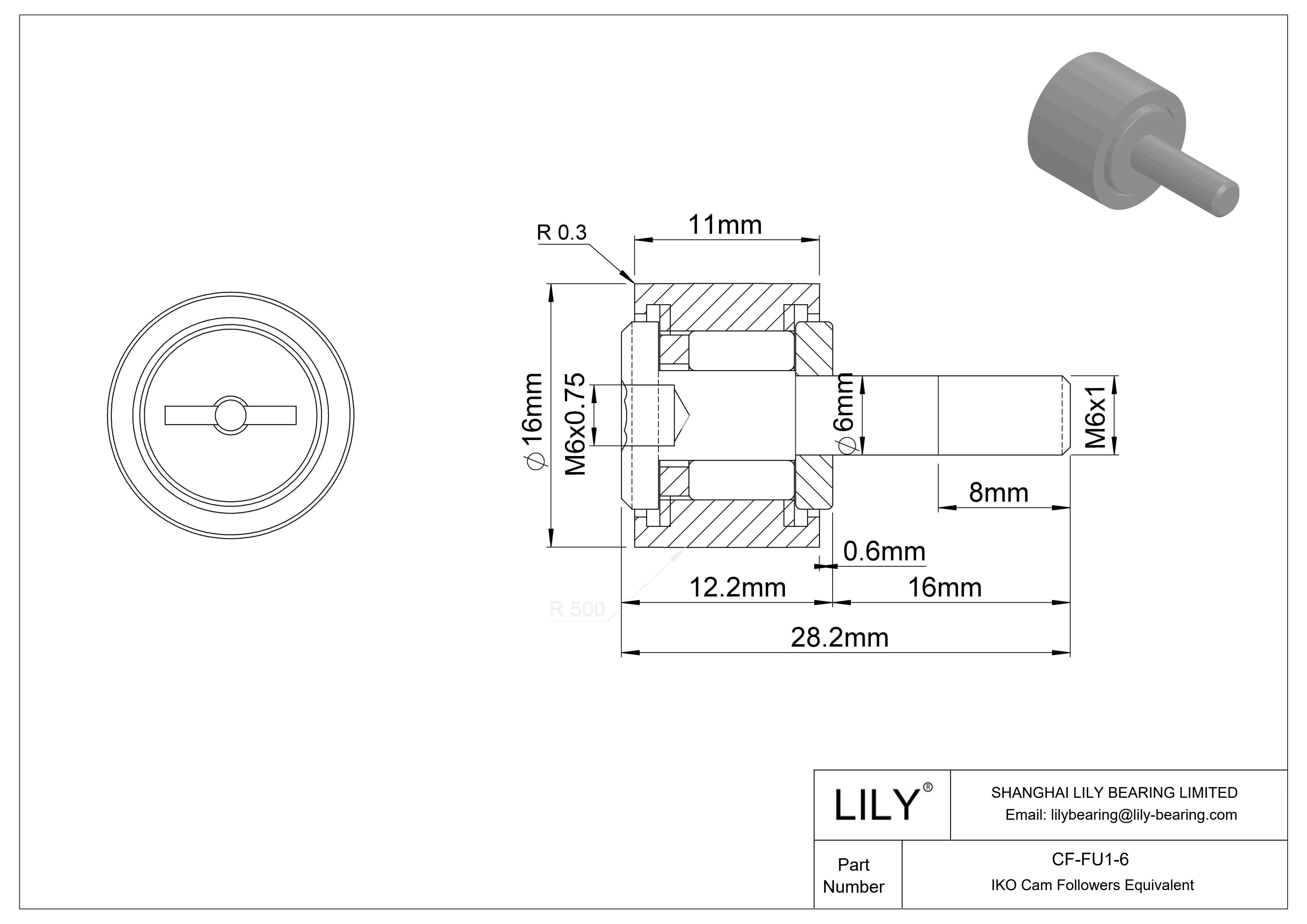 CF-FU1-6 特殊凸轮从动件 cad drawing