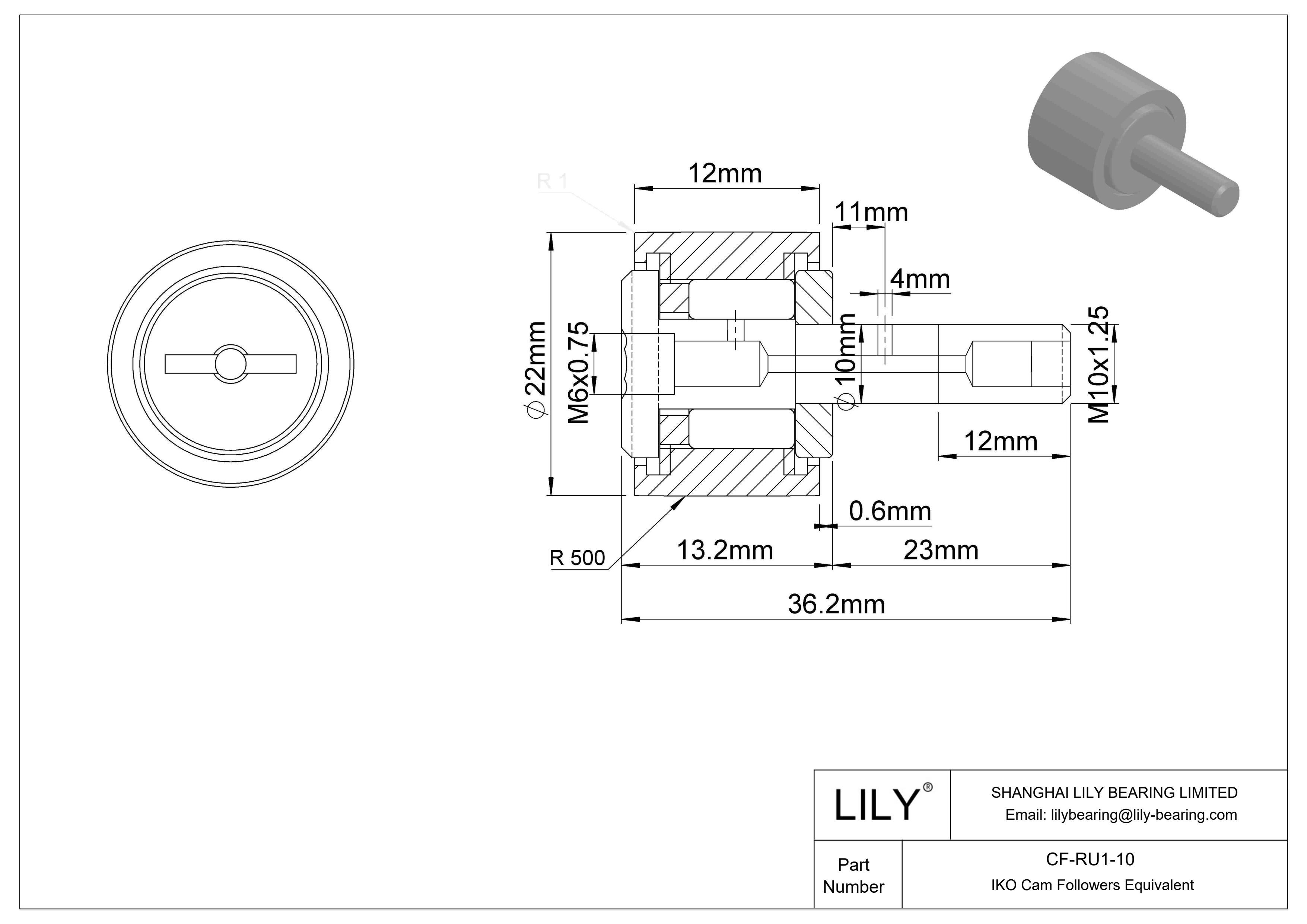 CF-RU1-10 特殊凸轮从动件 cad drawing