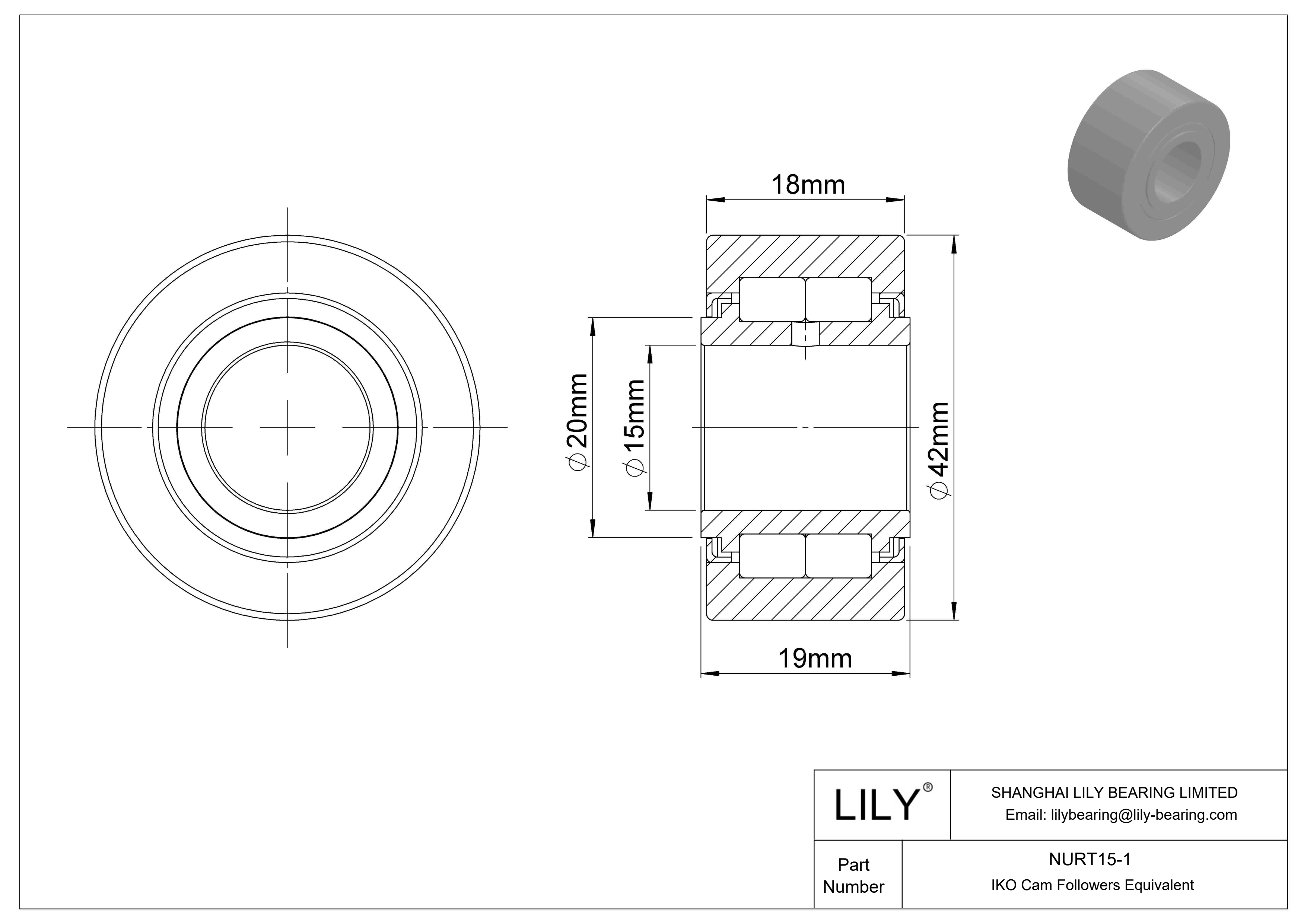 NURT15-1 轭凸轮从动件 cad drawing