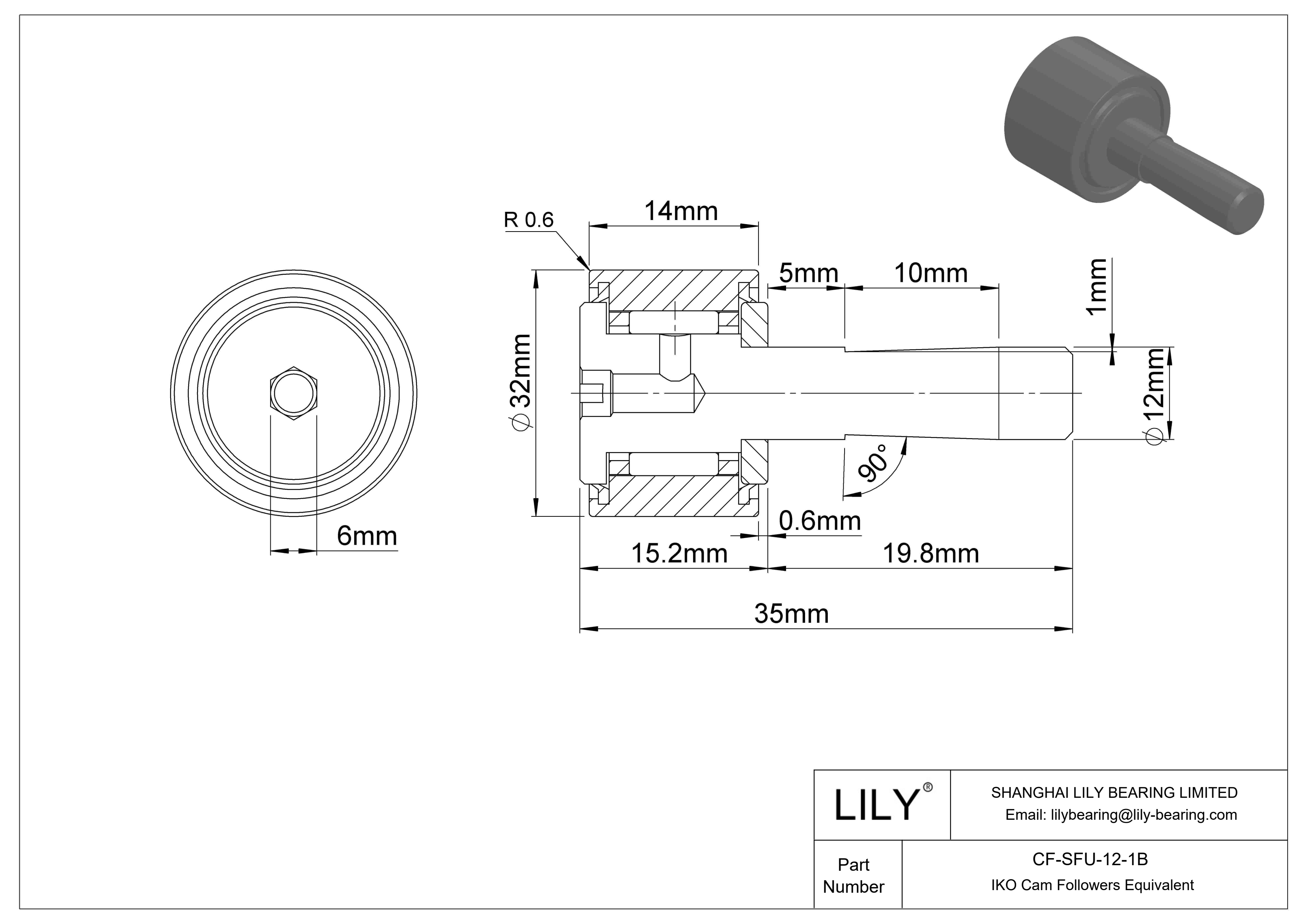 CF-SFU-12-1B Seguidores de levas especiales cad drawing