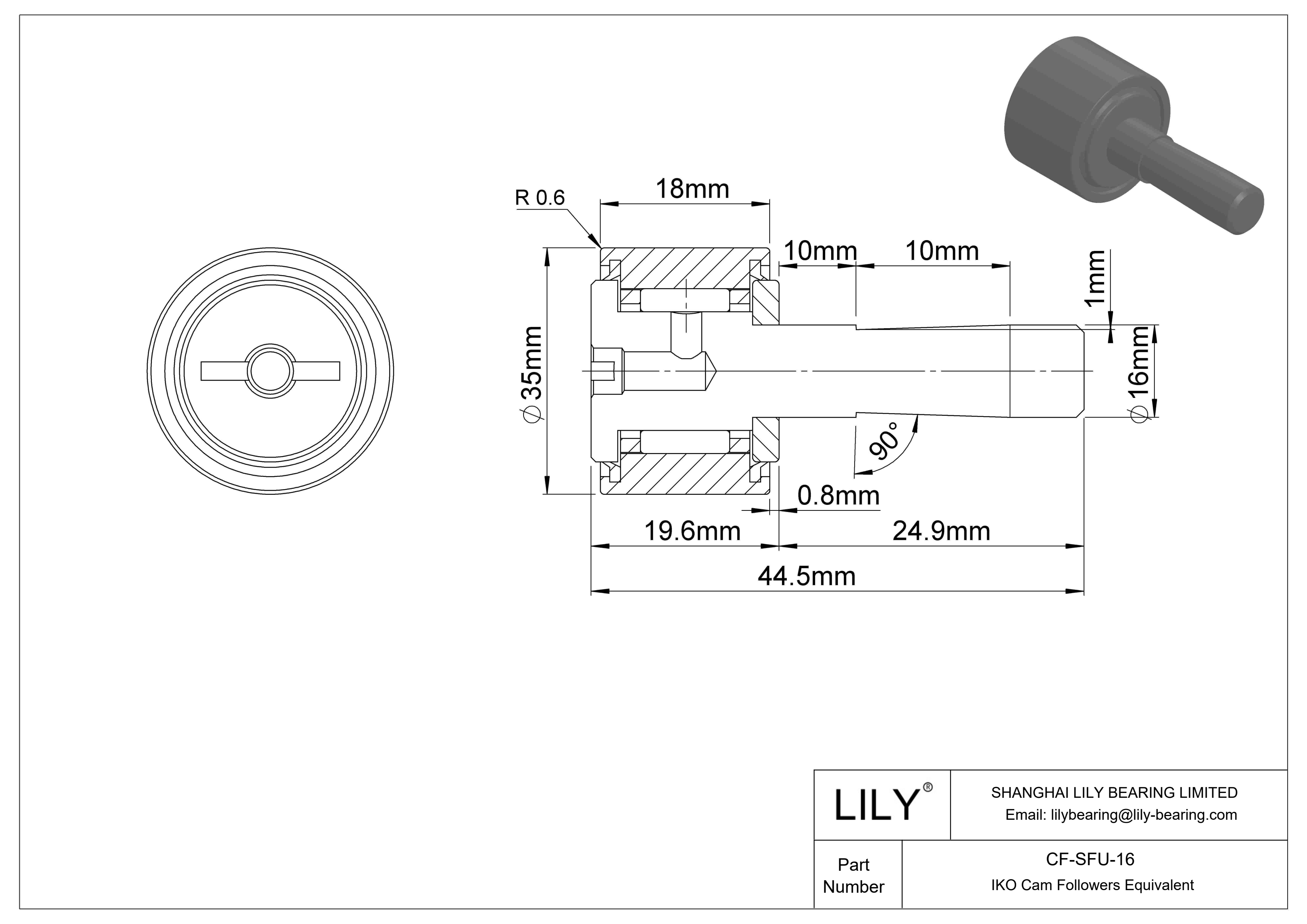 CF-SFU-16 Seguidores de levas especiales cad drawing