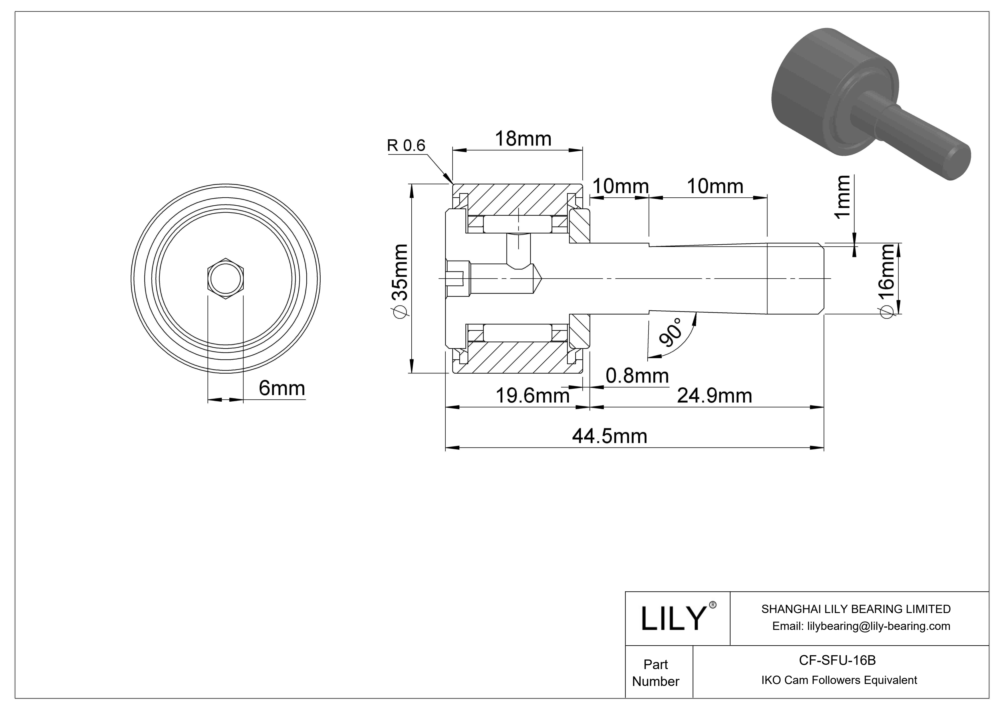 CF-SFU-16B 特殊凸轮从动件 cad drawing