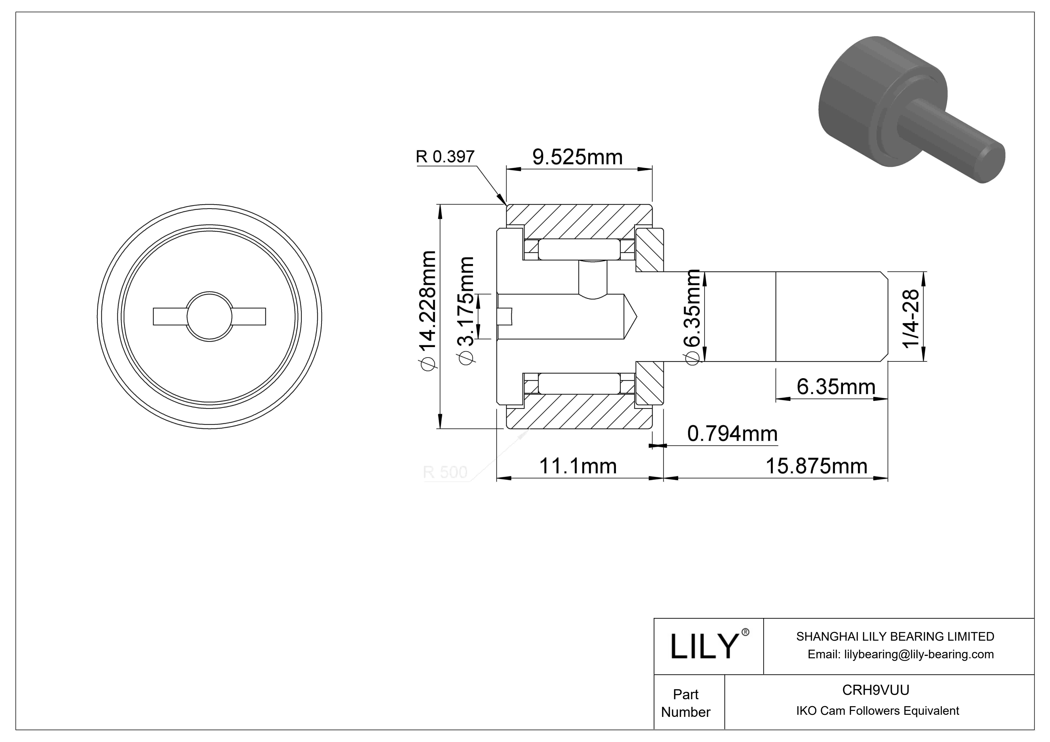 CRH9VUU 螺柱凸轮从动件 cad drawing