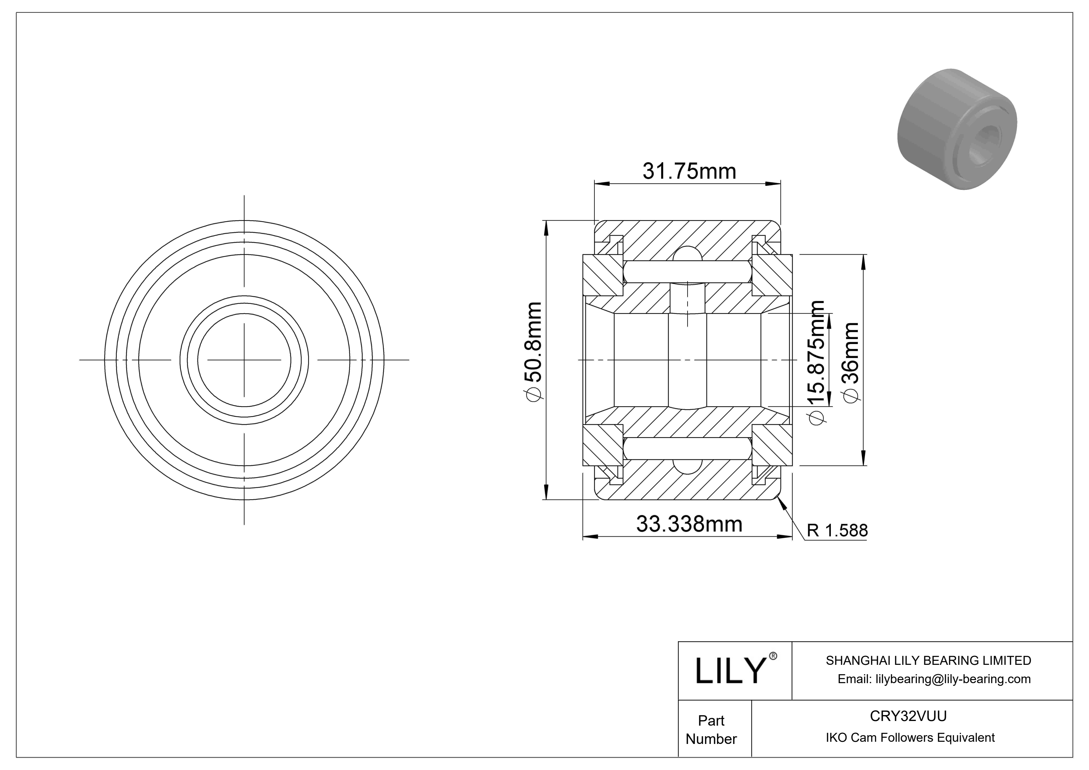 CRY32VUU 轭凸轮从动件 cad drawing