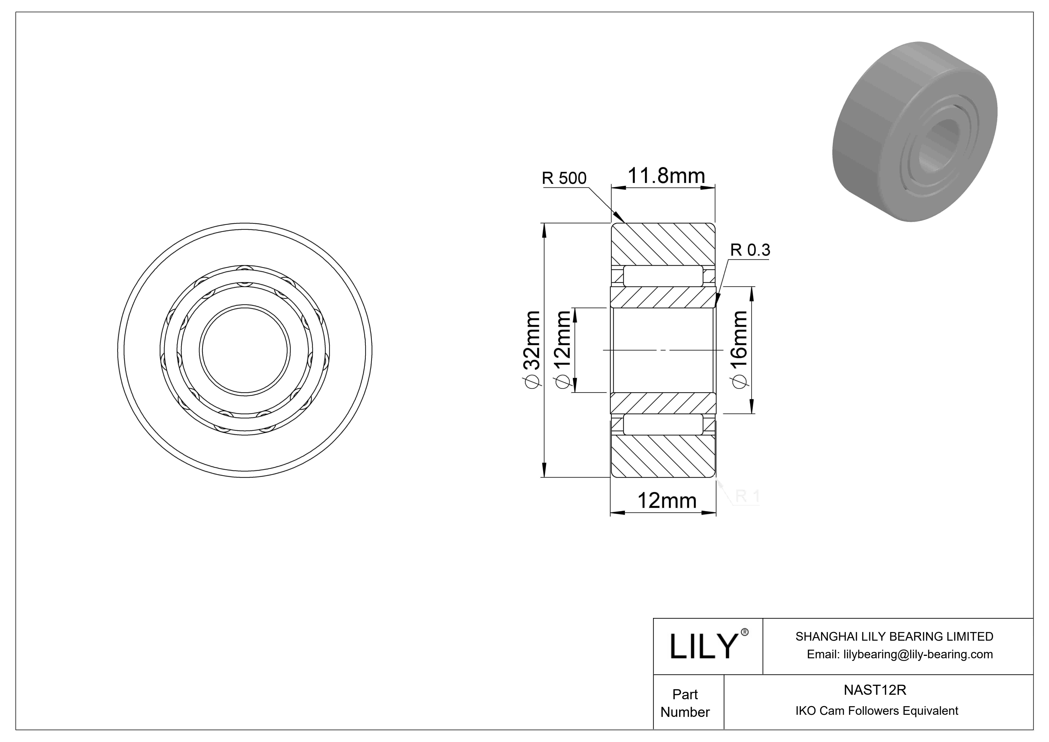 NAST12R 轭凸轮从动件 cad drawing