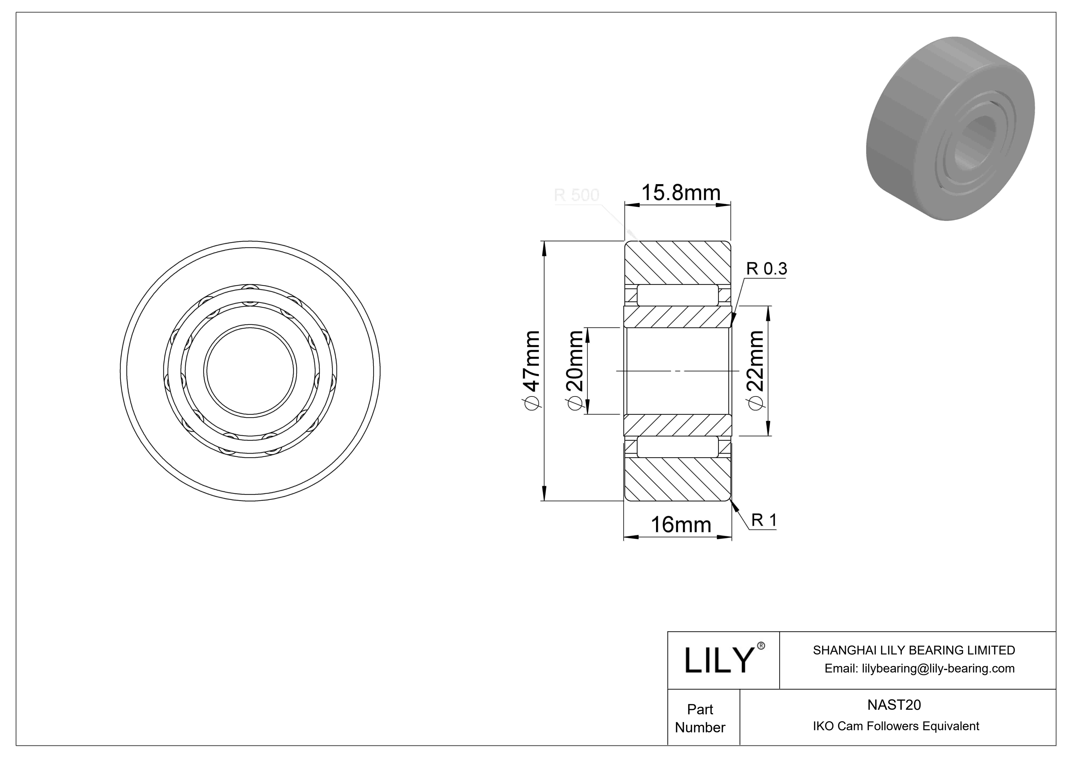 NAST20 轭凸轮从动件 cad drawing