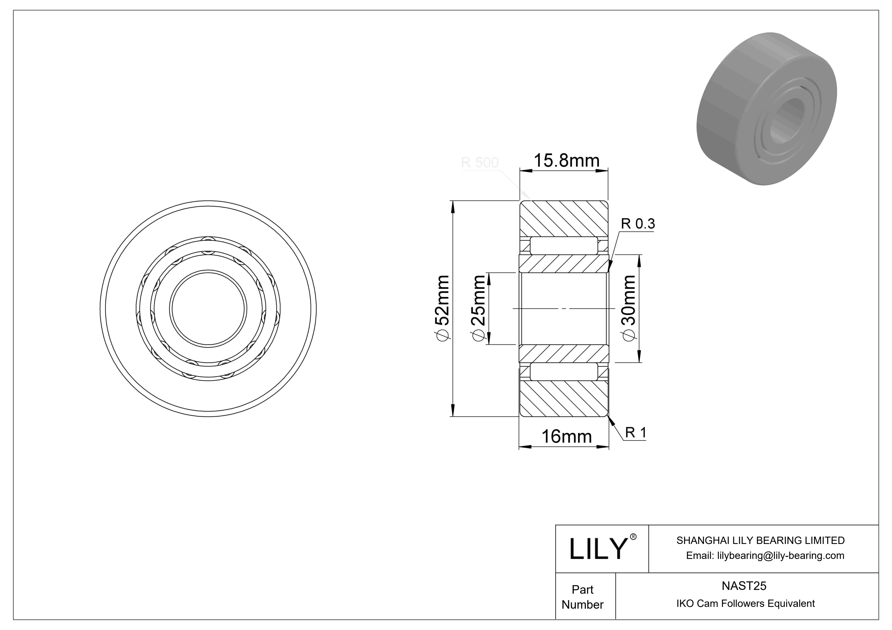 NAST25 轭凸轮从动件 cad drawing