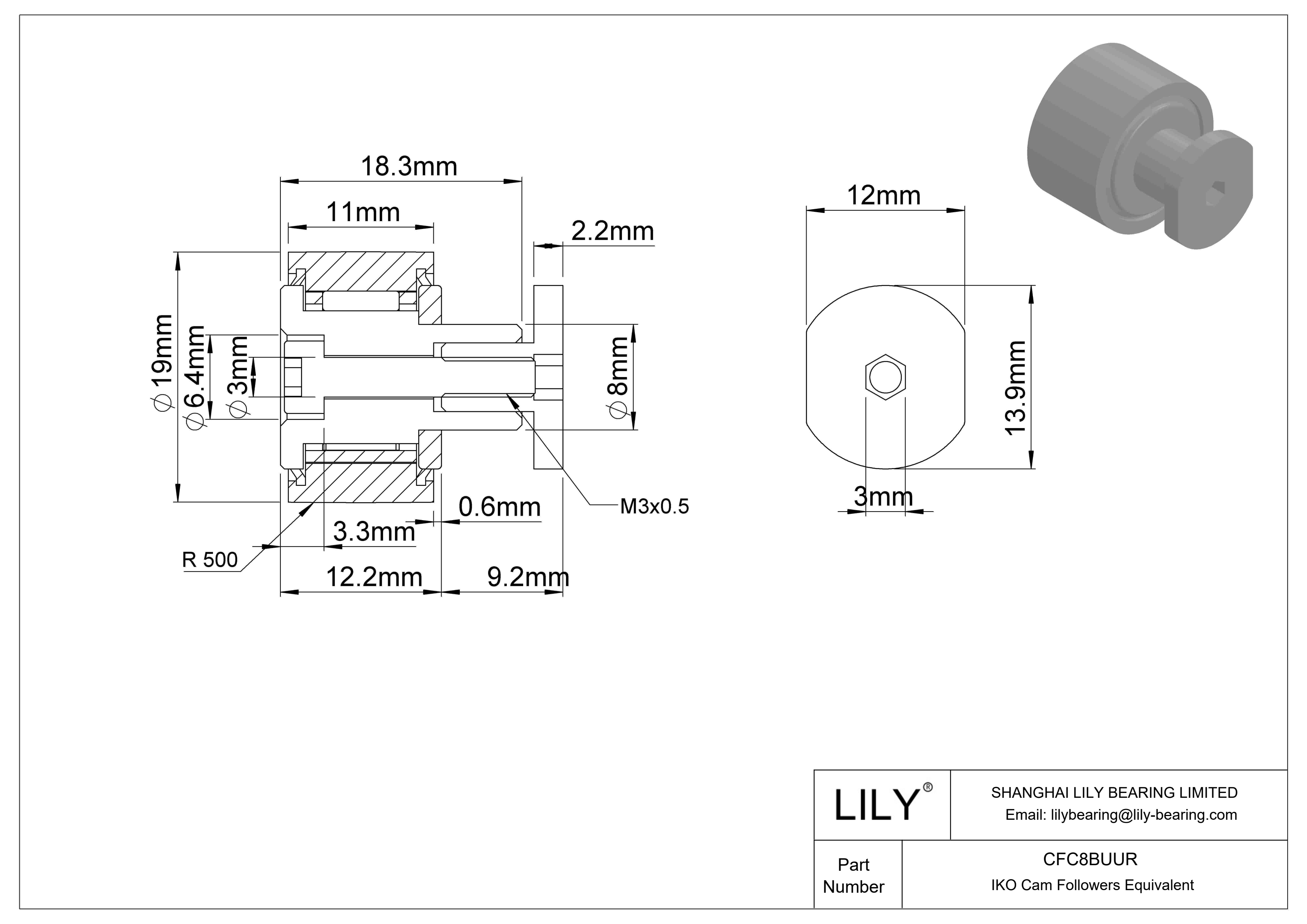 CFC8BUUR 特殊凸轮从动件 cad drawing