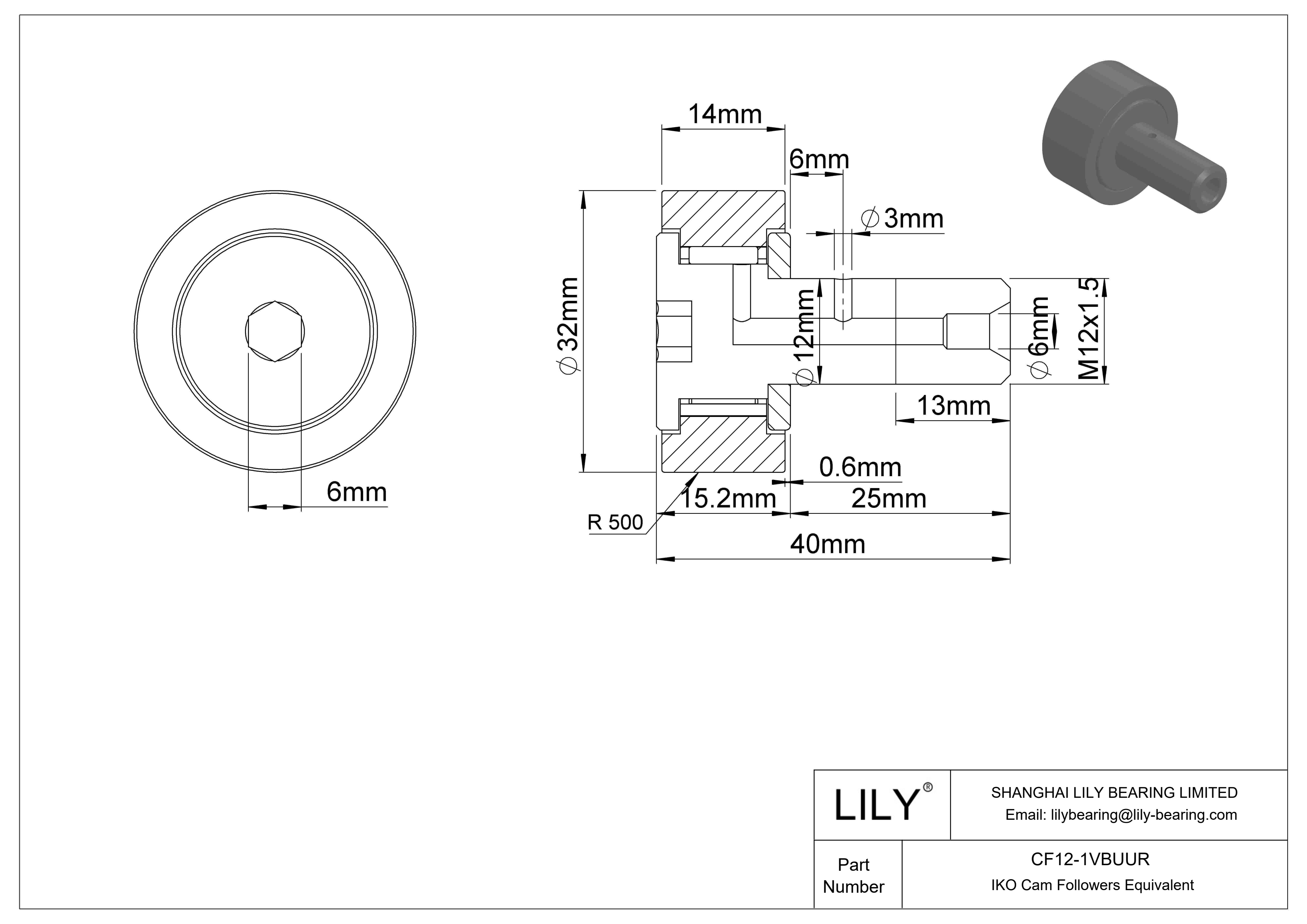 CF12-1VBUUR Seguidor de leva cad drawing