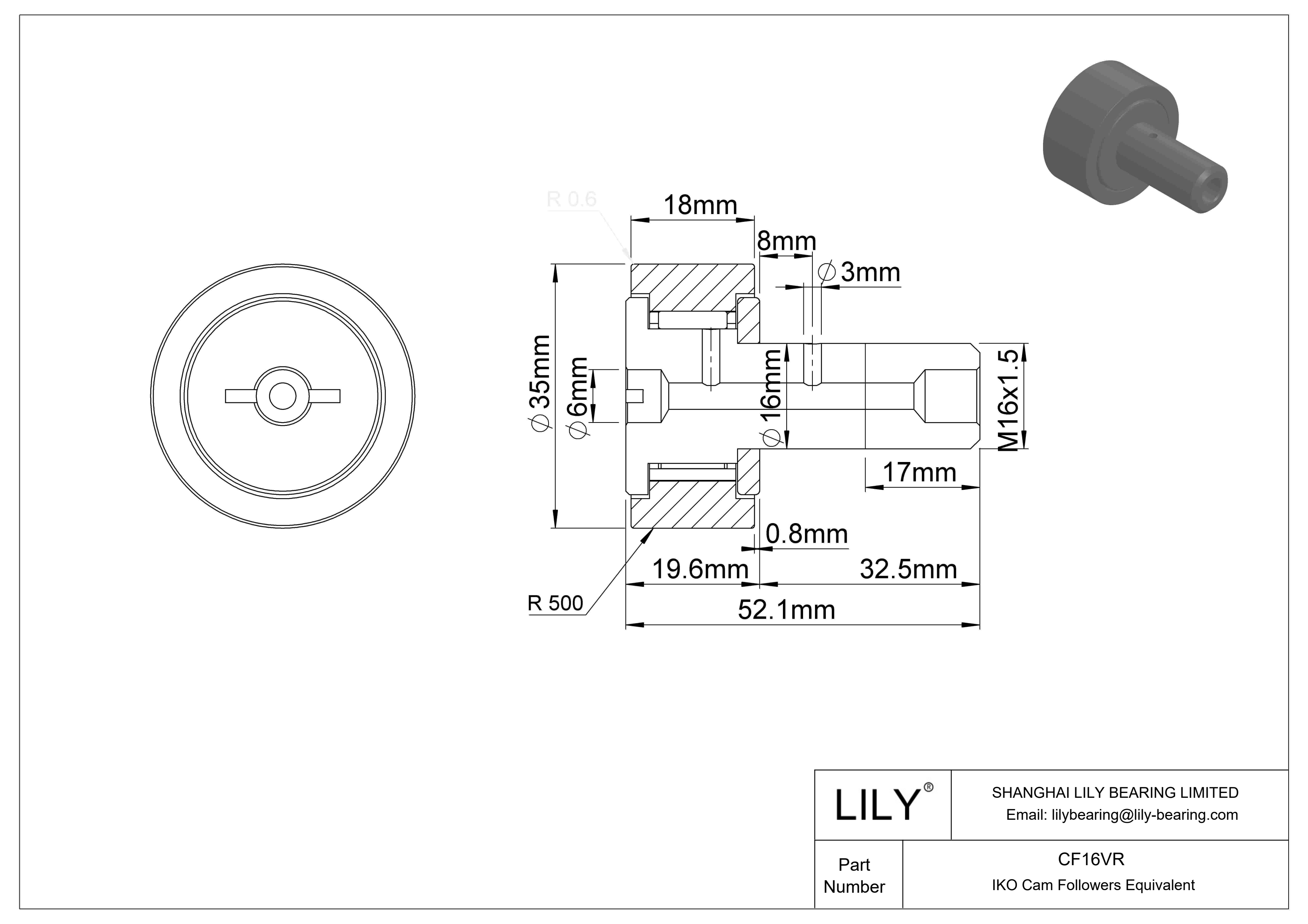 CF16VR Seguidor de leva cad drawing