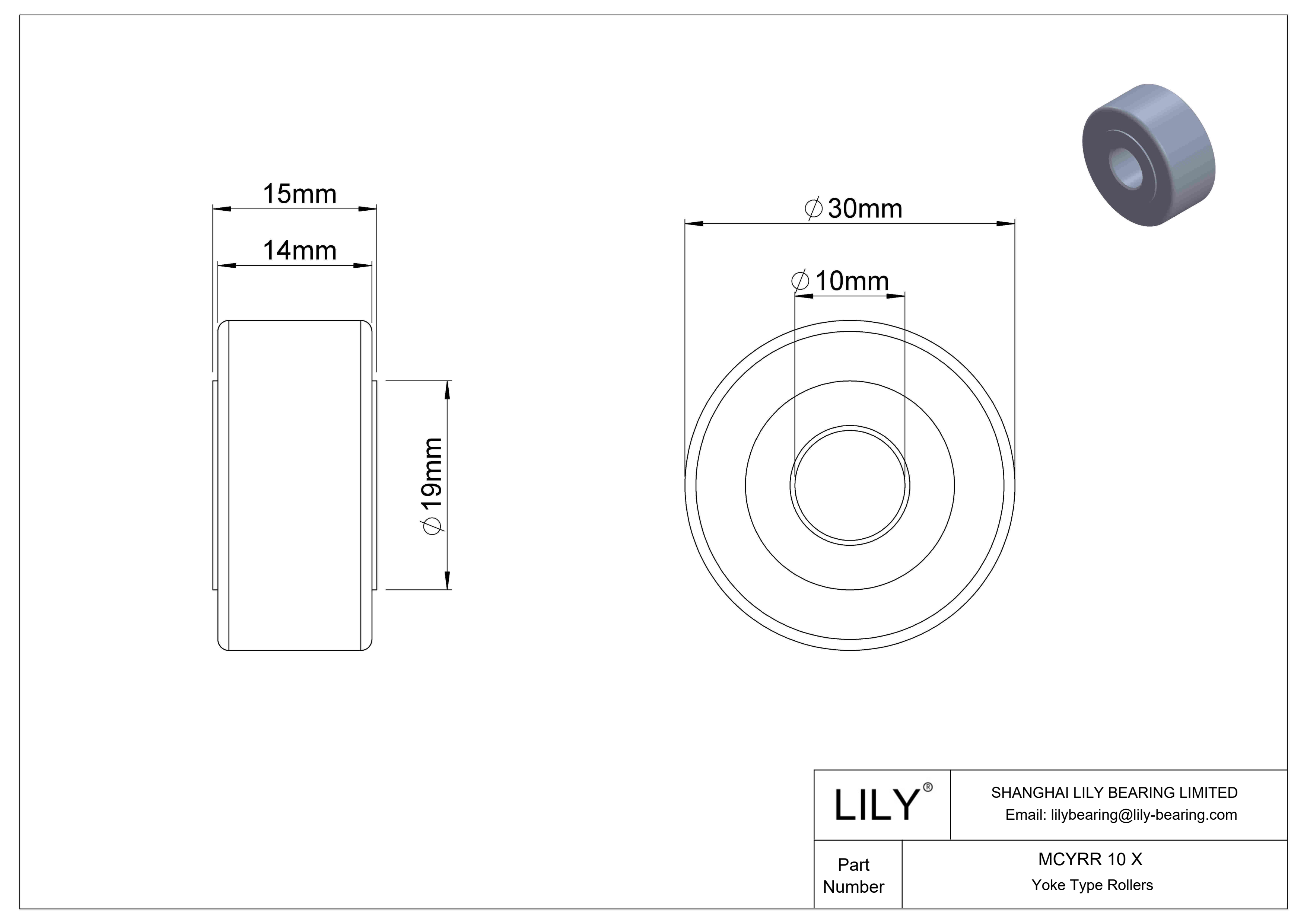 MCYRR 10 X Yugo seguidor de leva cad drawing