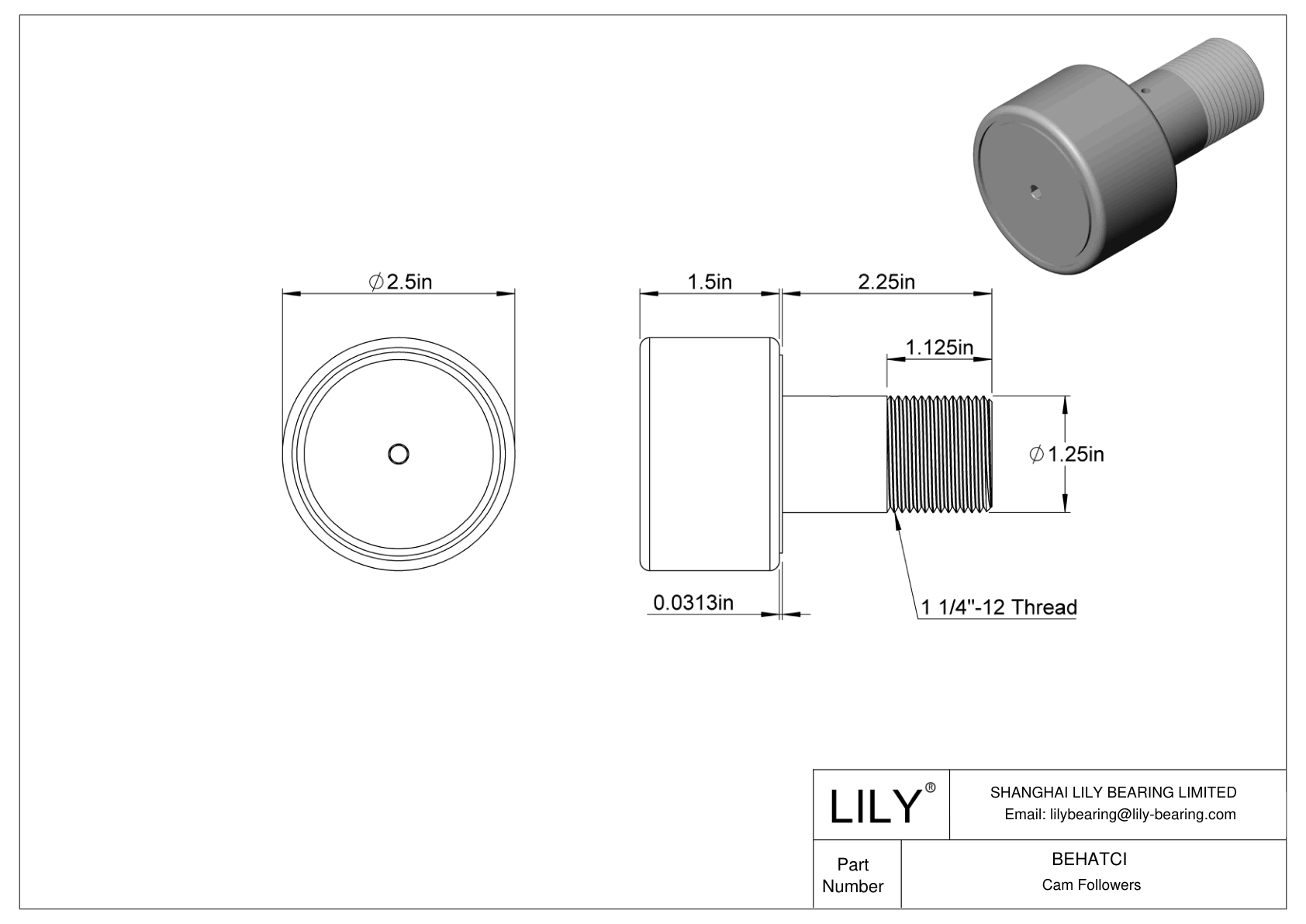 BEHATCI Seguidor de leva cad drawing