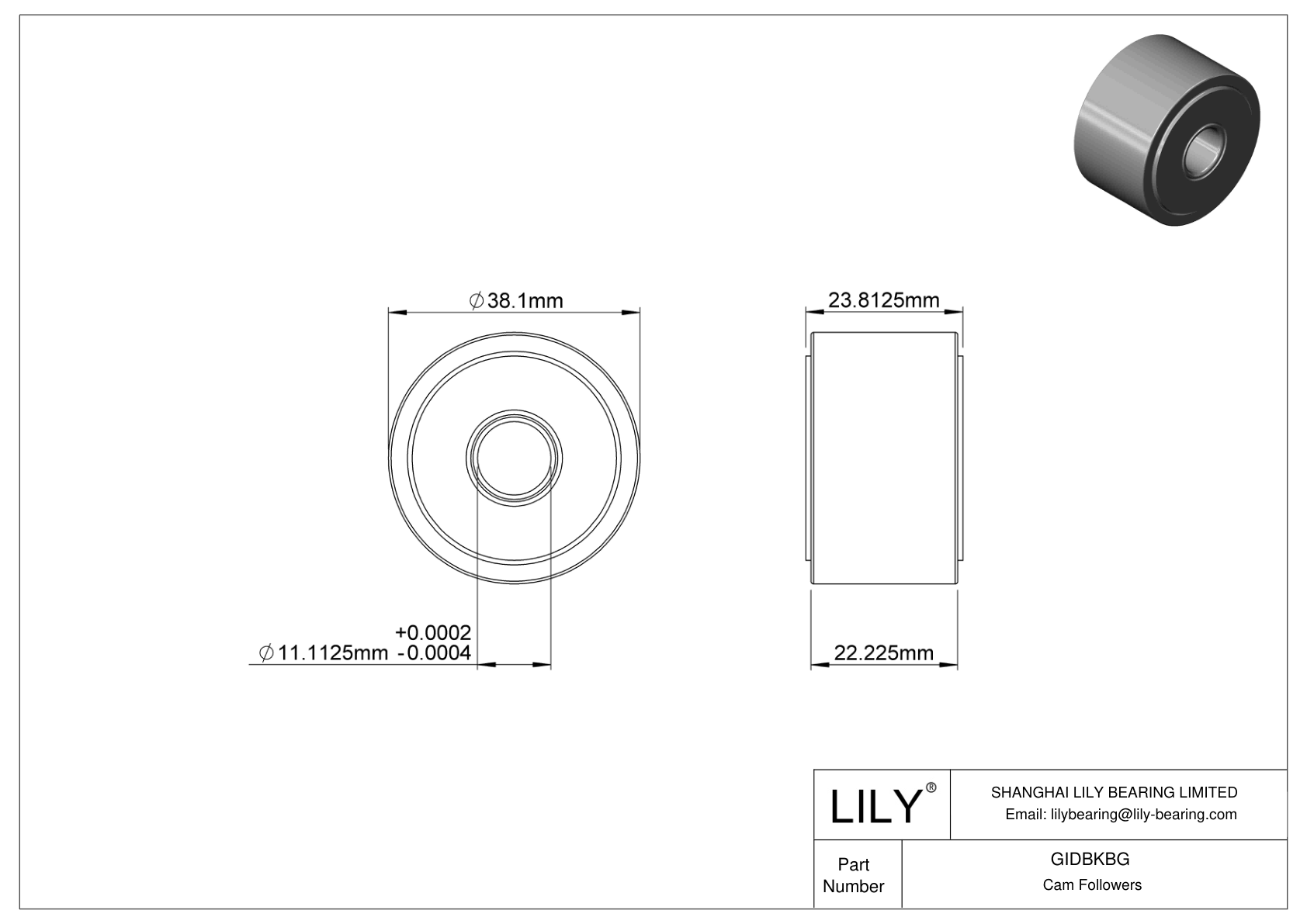 GIDBKBG Yugo seguidor de leva cad drawing