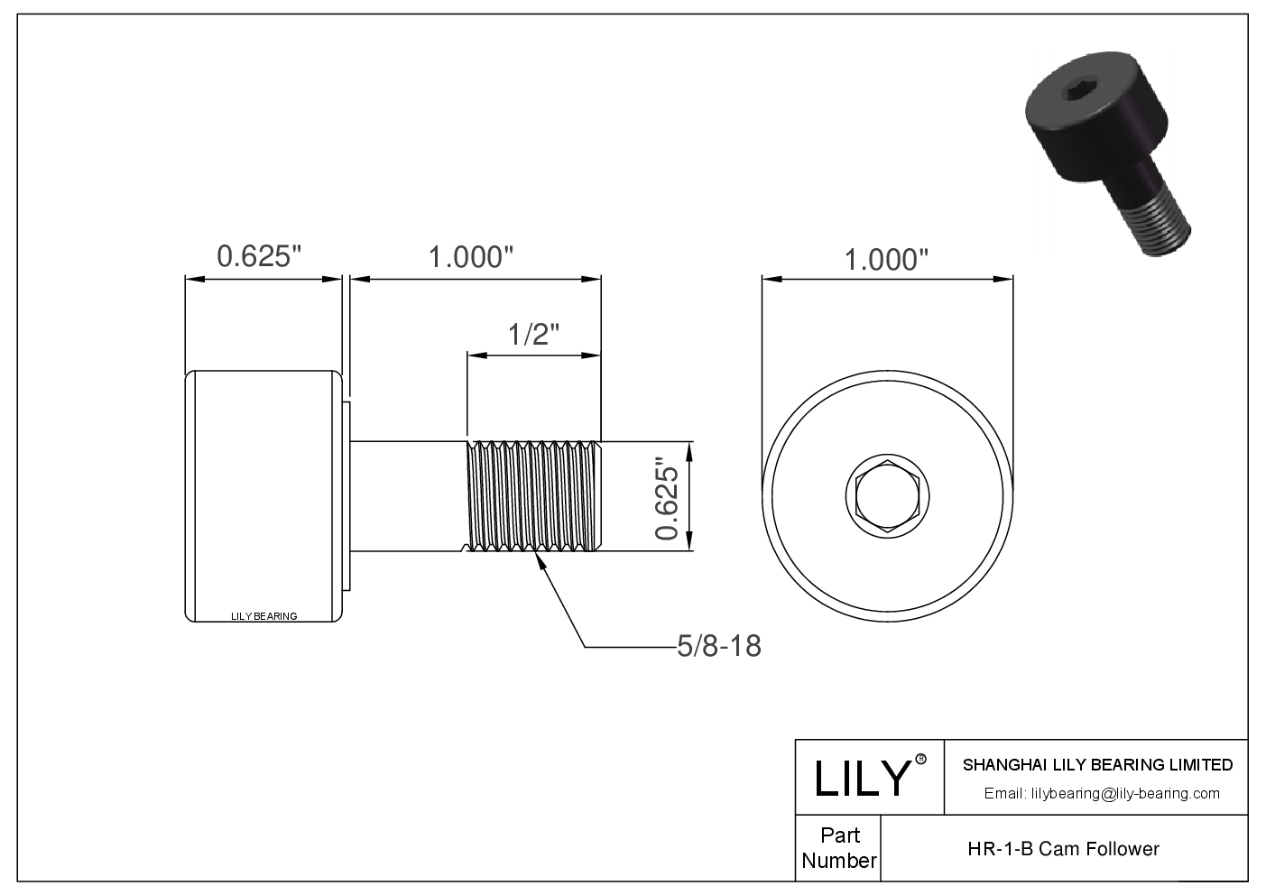 HR-1-B Seguidor de leva cad drawing