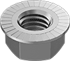 Metric Super-Corrosion-Resistant 316Stainless Steel Serrated Flange Locknuts