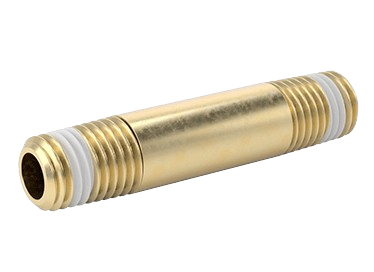 High-Pressure Brass Threaded Pipe Nipples and Pipe with Sealant