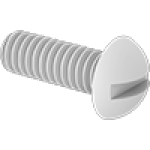 94700A833 Extreme-Temperature Chemical-ResistantPTFE Decorative Round Head Slotted Screws