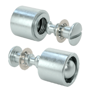 Rounded Head Quarter-Turn CaptivePanel Screws with Back Press-Fit Nut